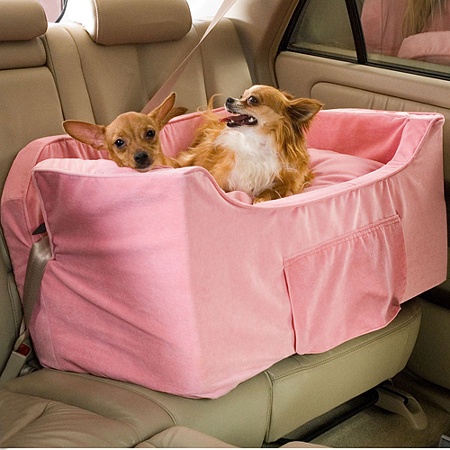 Snoozer Pink Luxury Lookout II Double Dog Car Seat Petco   1216988 Right 1