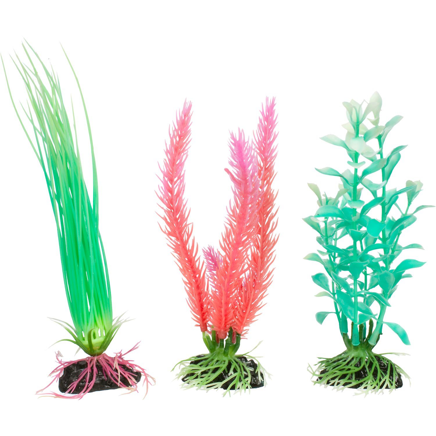 Imagitarium Glow in the Dark Variety Pack Plastic Aquarium Plants Petco