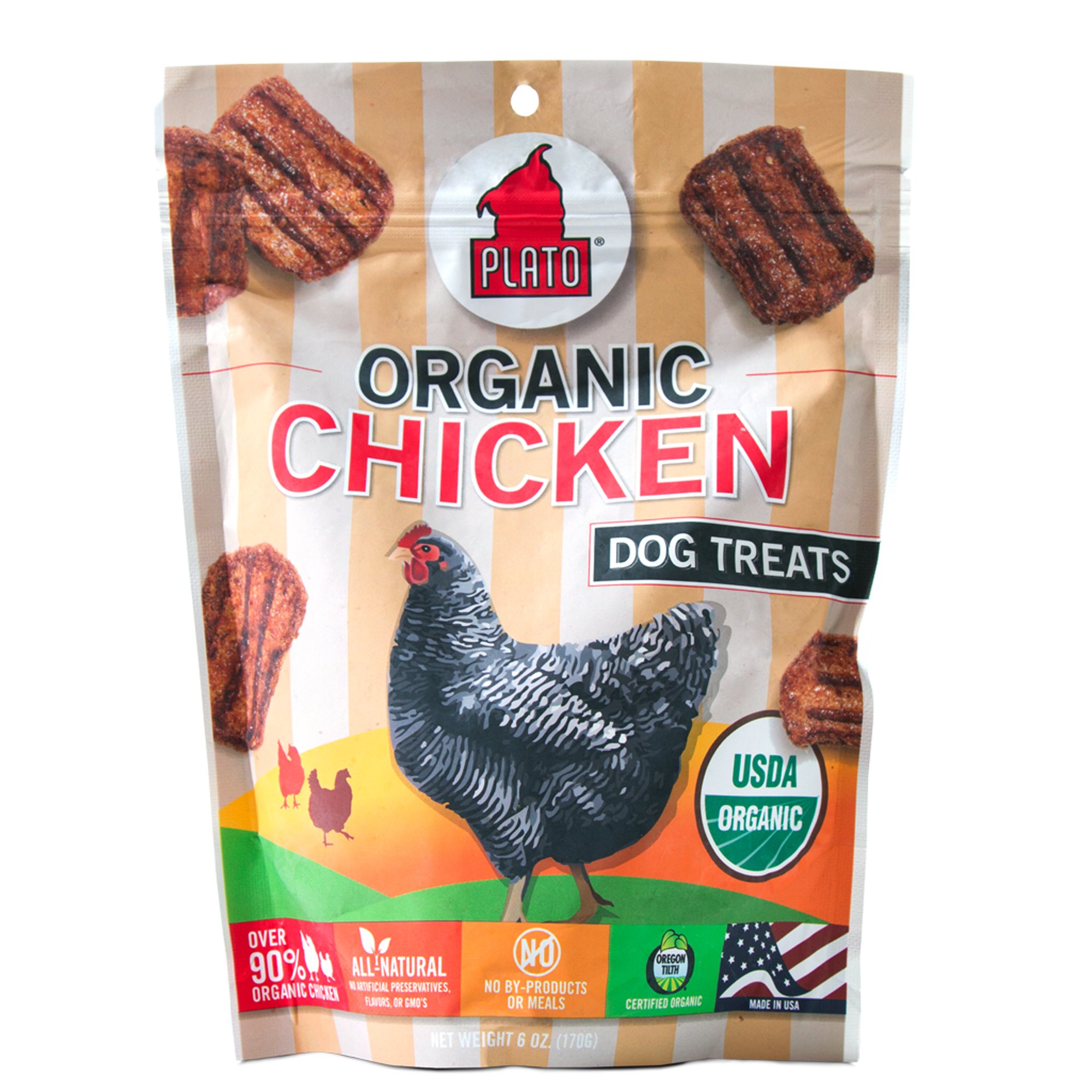 plato organic chicken dog treats