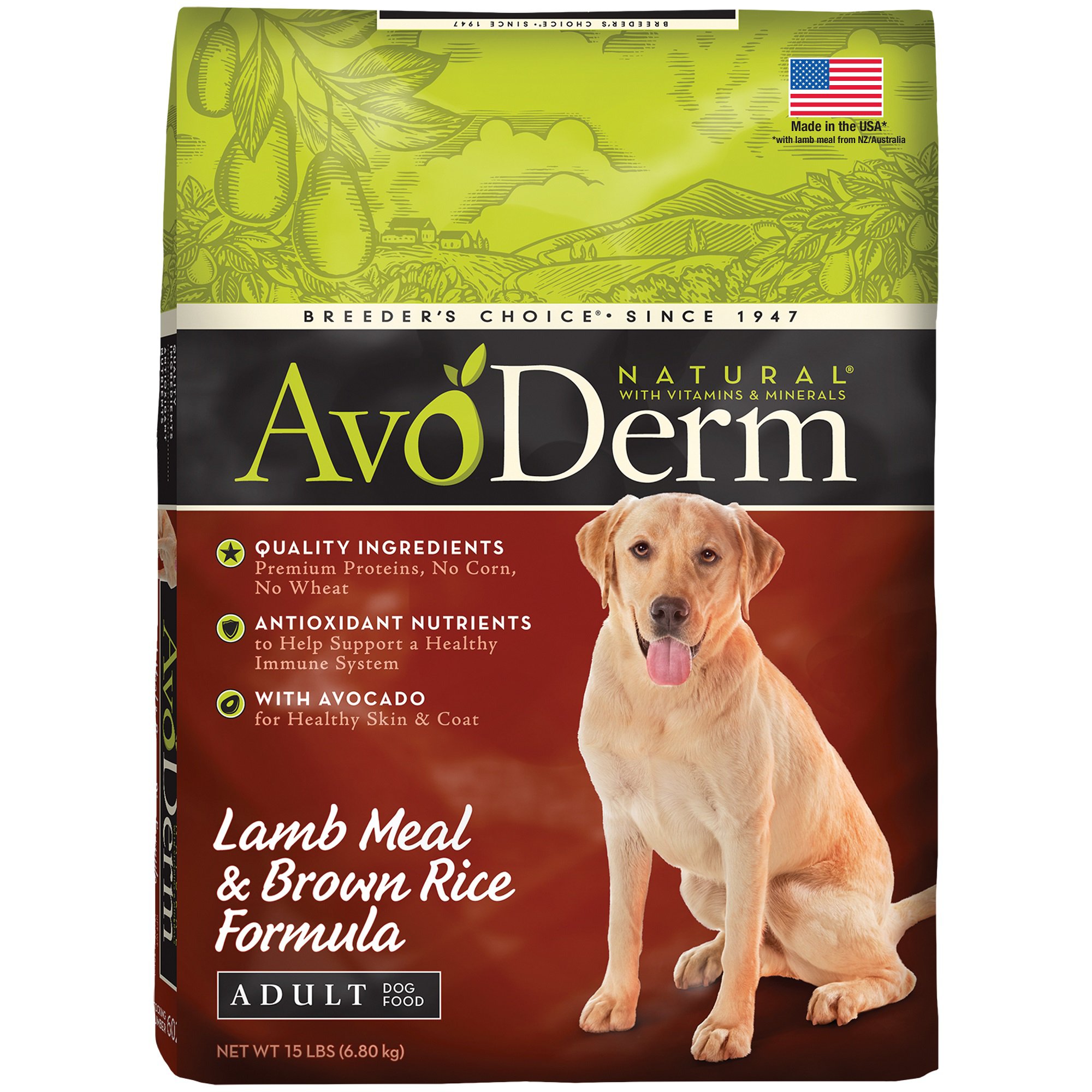 AvoDerm Natural Lamb \u0026 Rice Dry Dog 