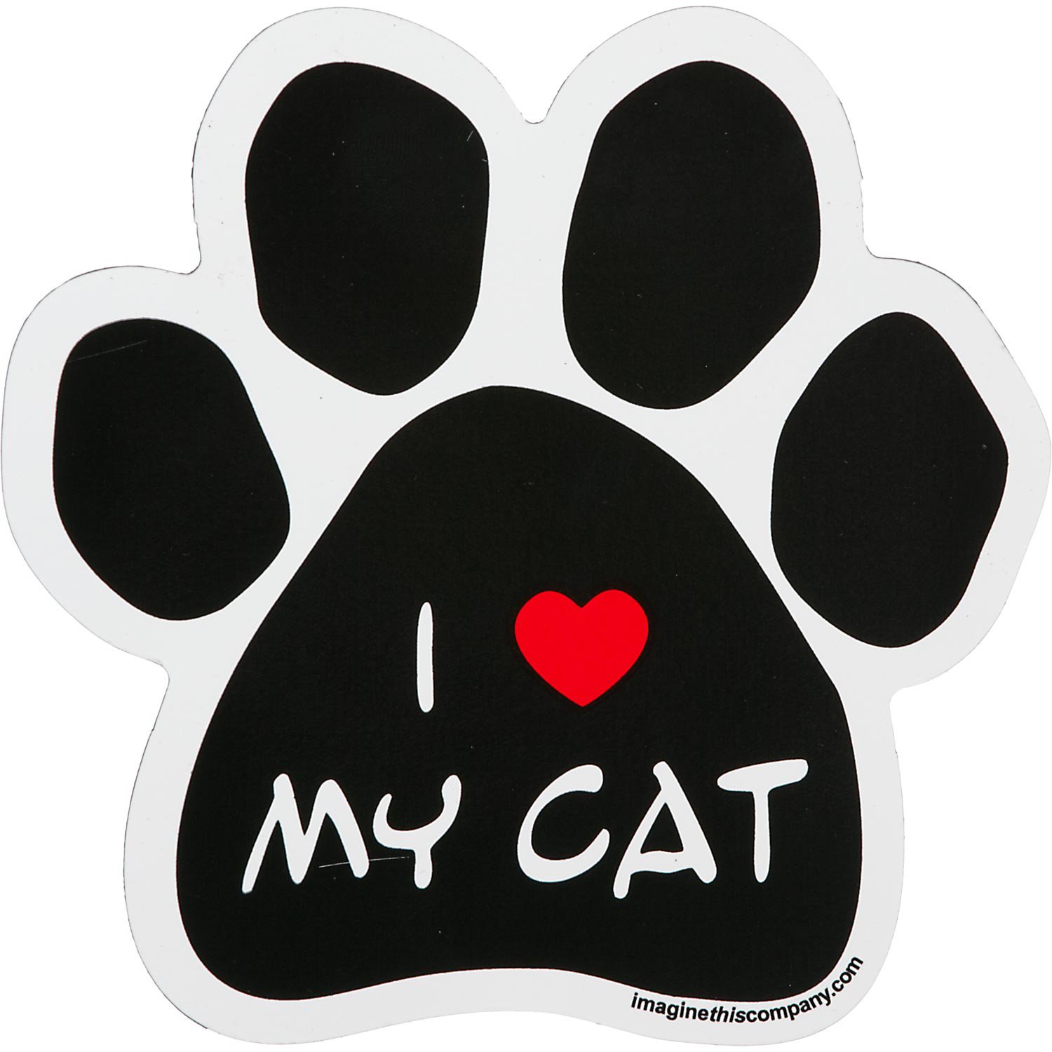 Download Imagine This I Love My Cat Paw Shaped Car Magnet | Petco