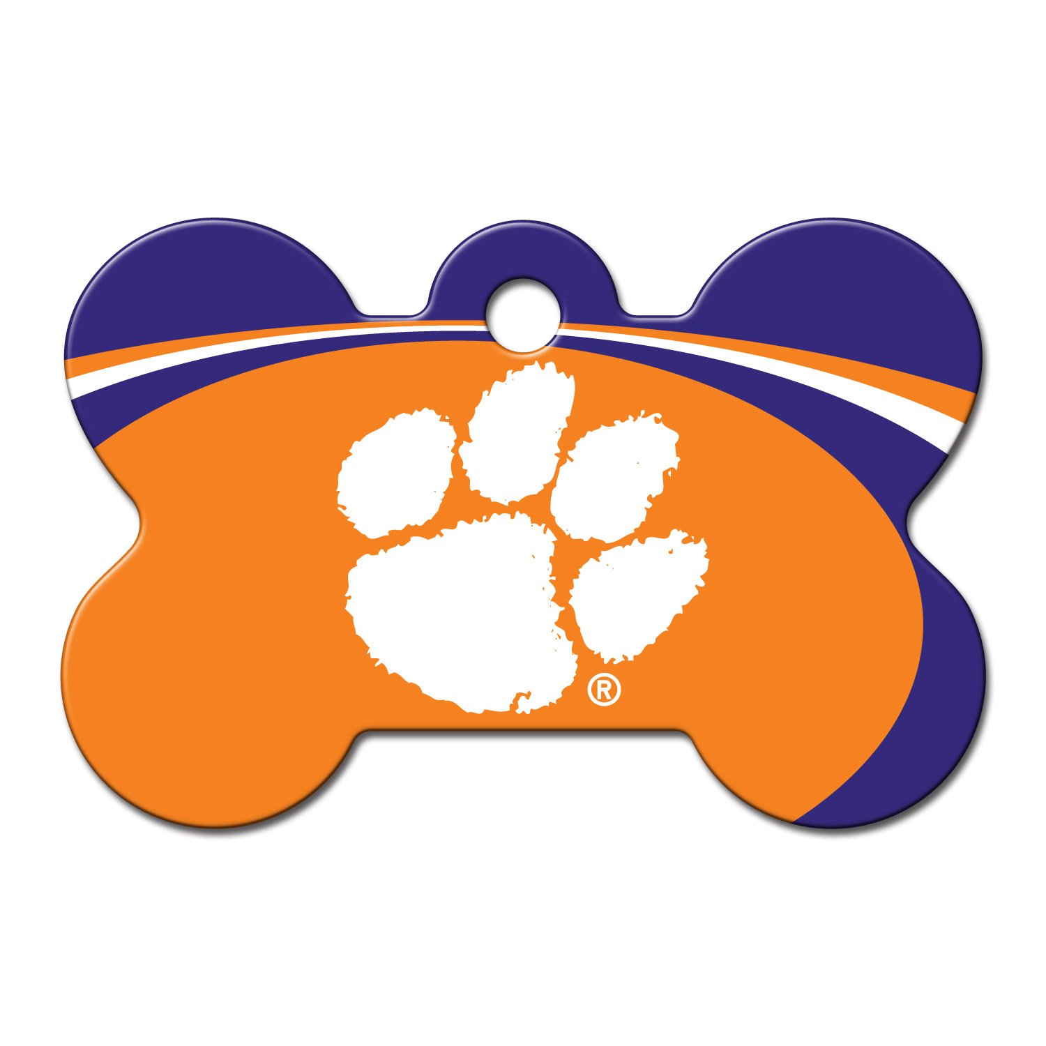 Quick Tag Clemson Tigers Ncaa Bone Personalized Engraved Pet Id Tag