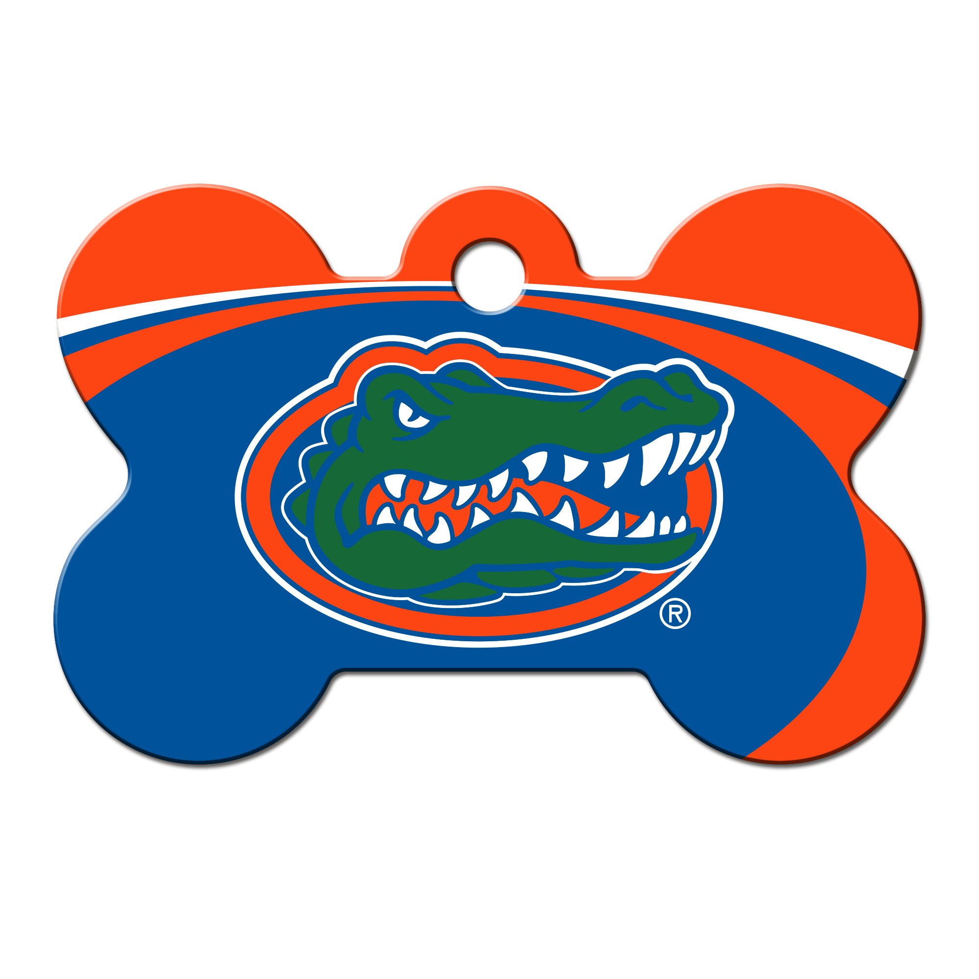 QuickTag Florida Gators NCAA Bone Personalized Engraved Pet ID Tag