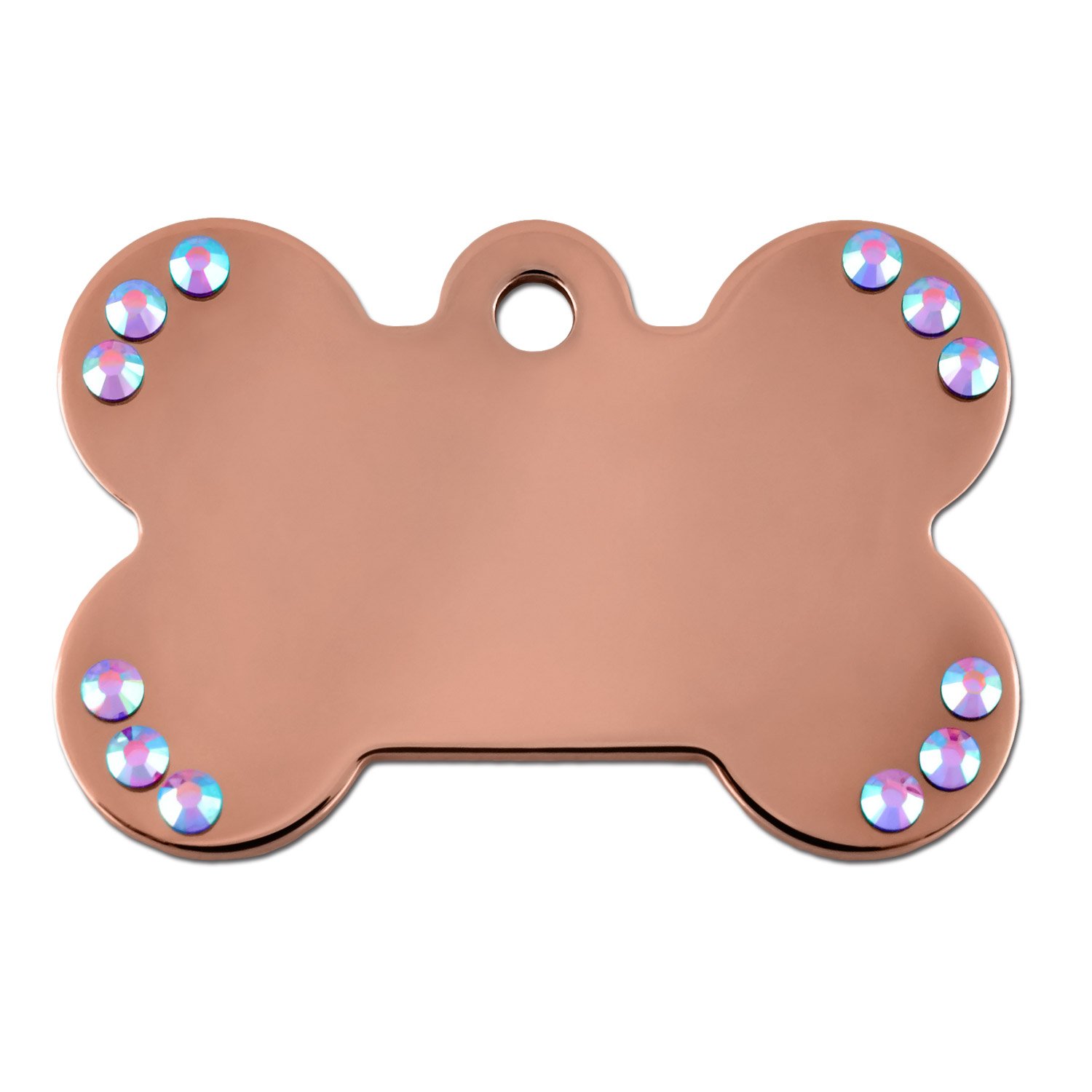 quick-tag-rose-gold-aurora-crystal-bone-personalized-engraved-pet-id-tag-large-petco