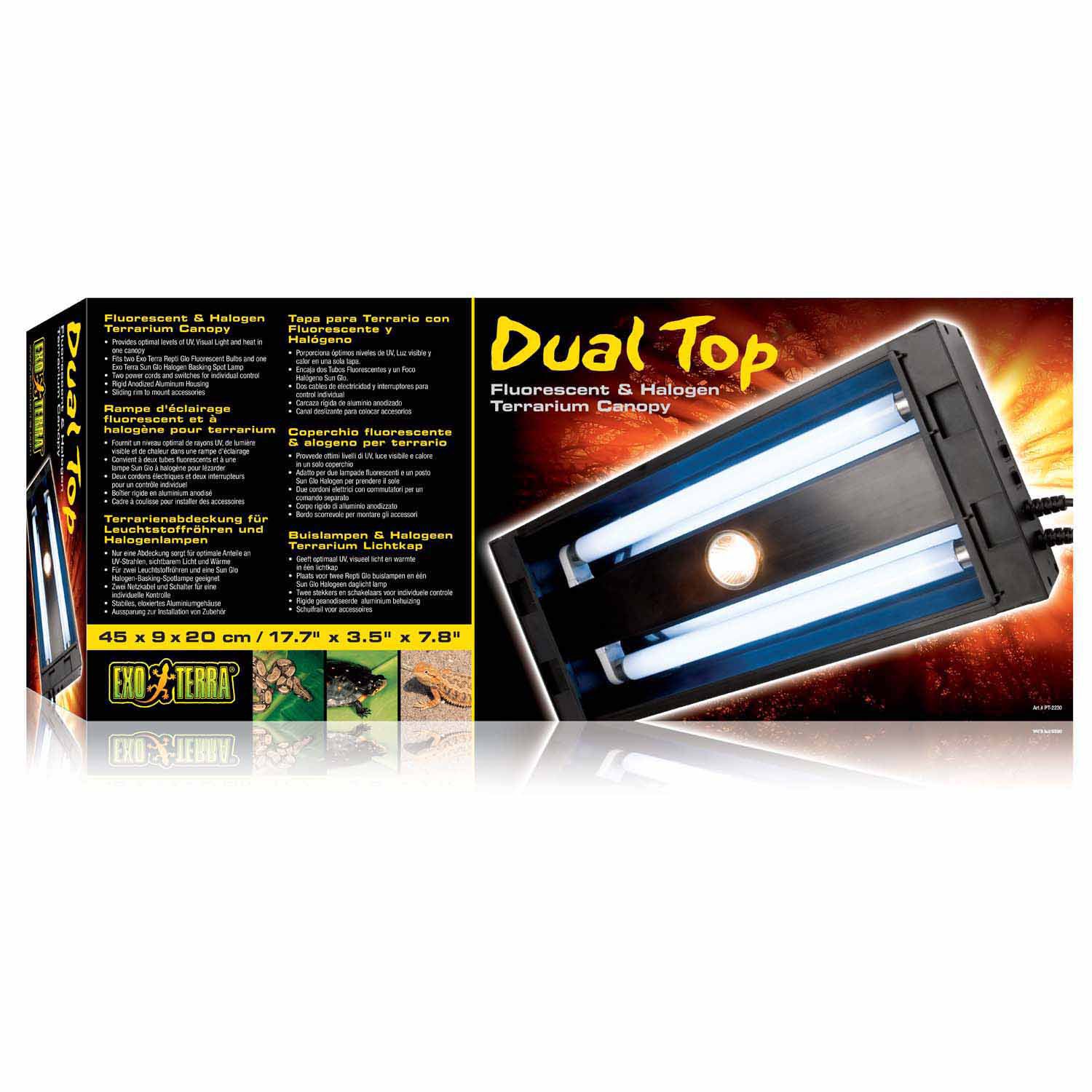 015561222303 UPC Exo Terra Dual Top 17.7 Inch Canopy For UPC Lookup