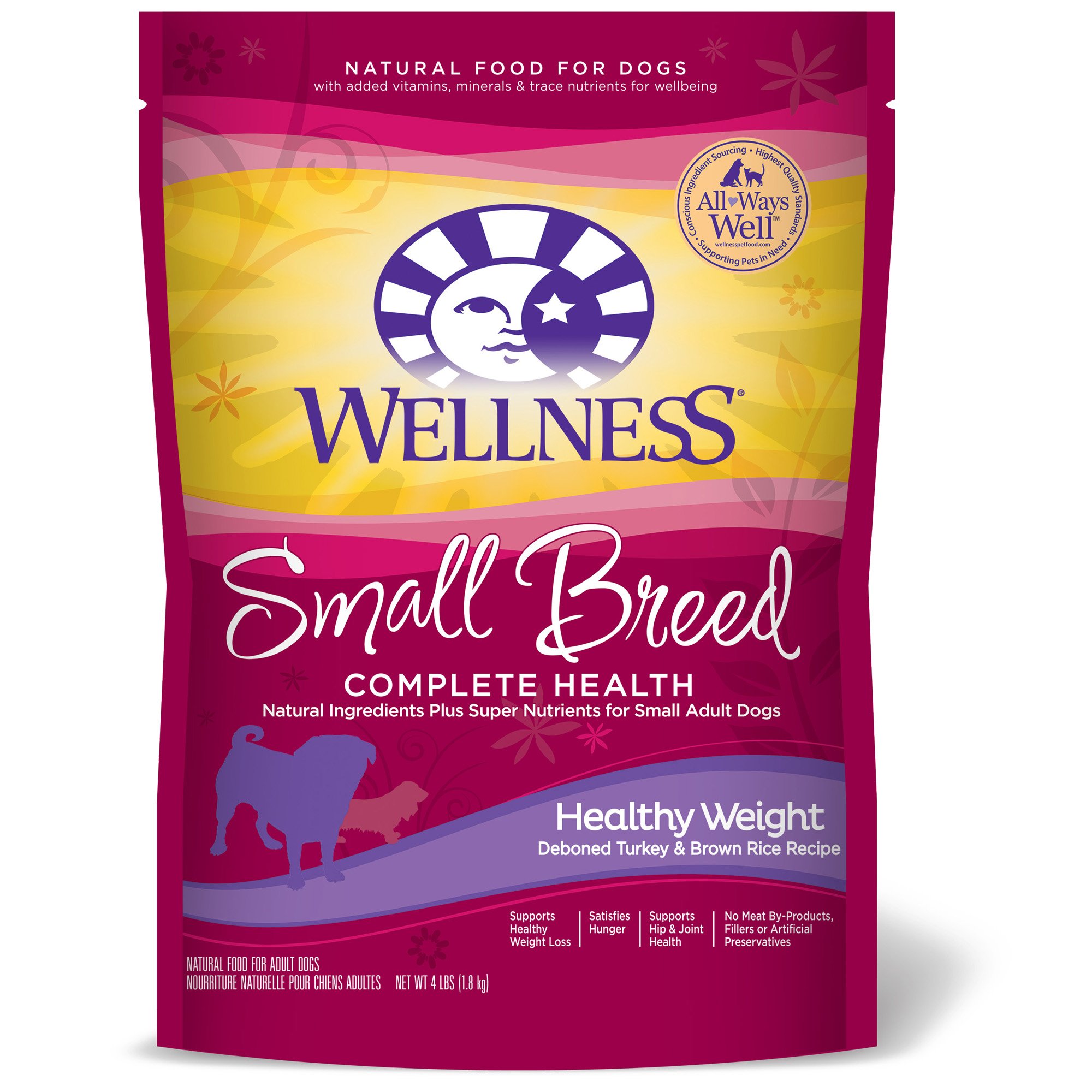 Wellness Small Breed Complete Health Healthy Weight Turkey & Brown Rice