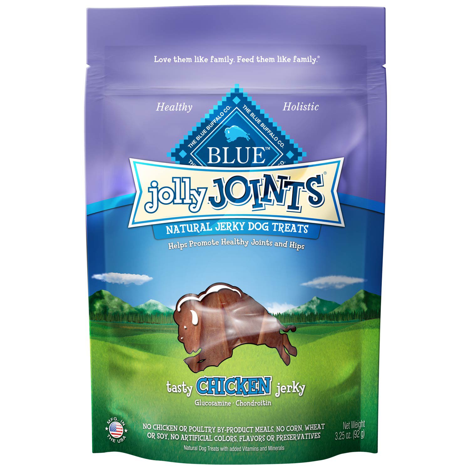 UPC 859610005369 product image for Blue Buffalo Jolly Joints Chicken Jerky Dog Treats, 3.25 oz. () | upcitemdb.com