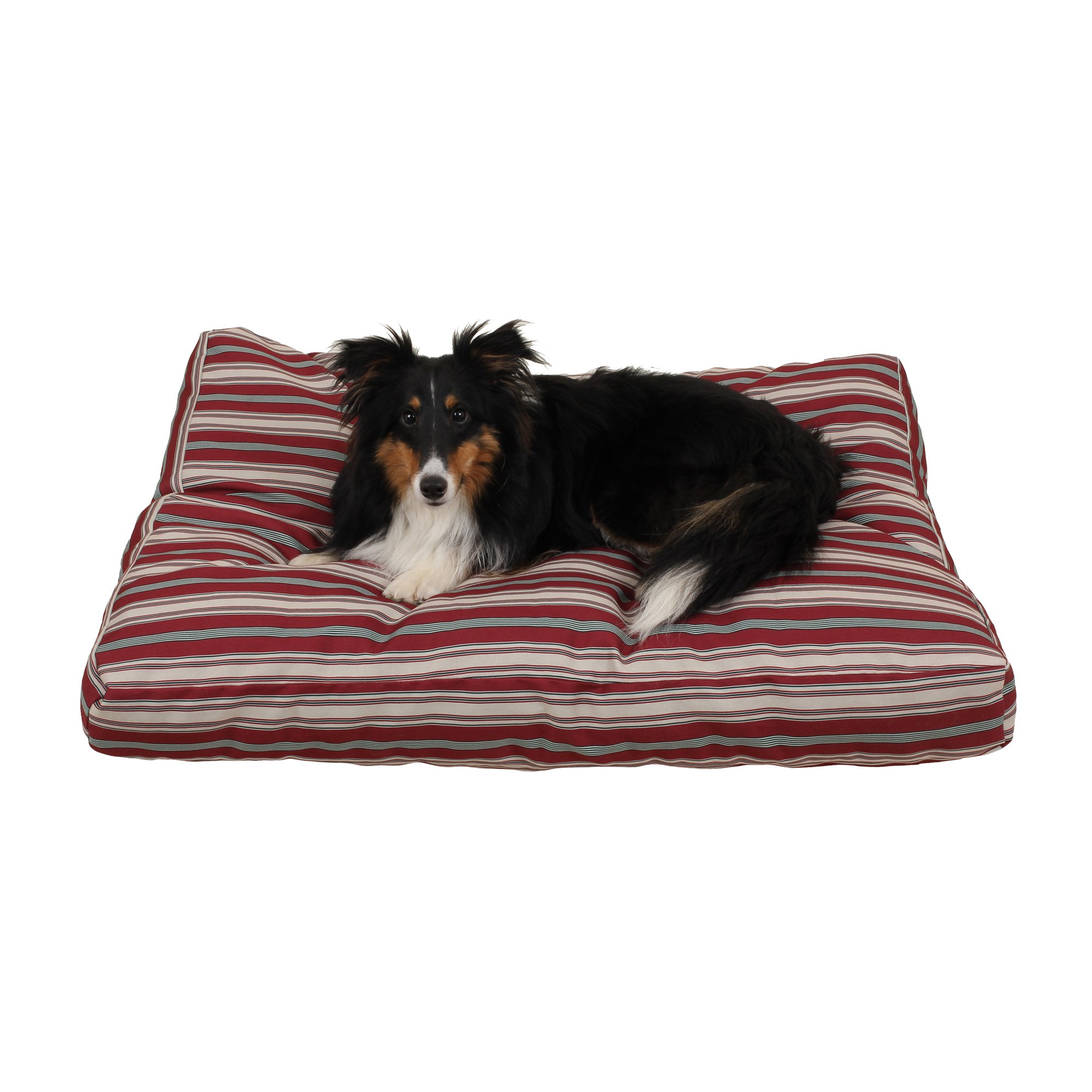 Carolina Pet Company Indoor Outdoor Jamison Red Striped Dog Bed Petco