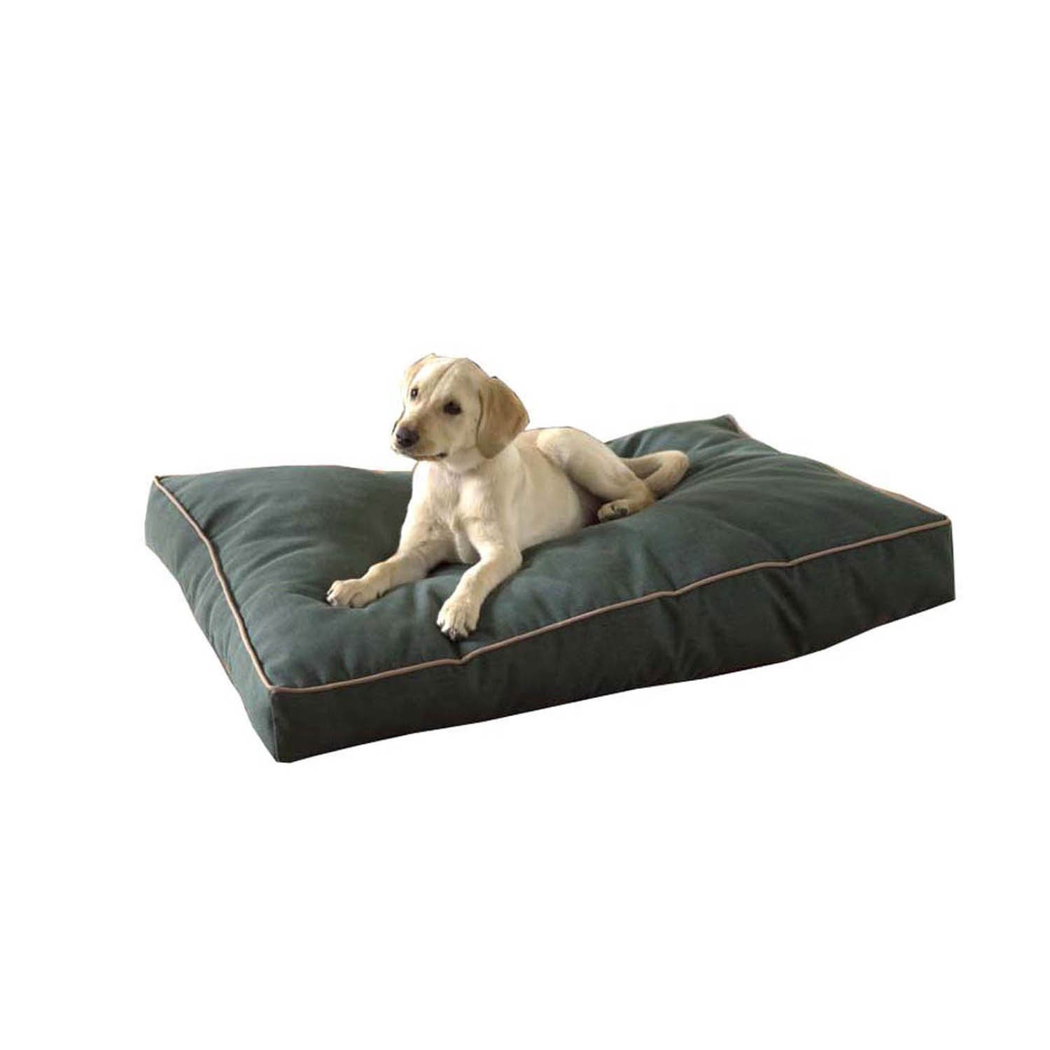Carolina Pet Company Indoor Outdoor Jamison Green Faux Gusset Dog Bed Petco
