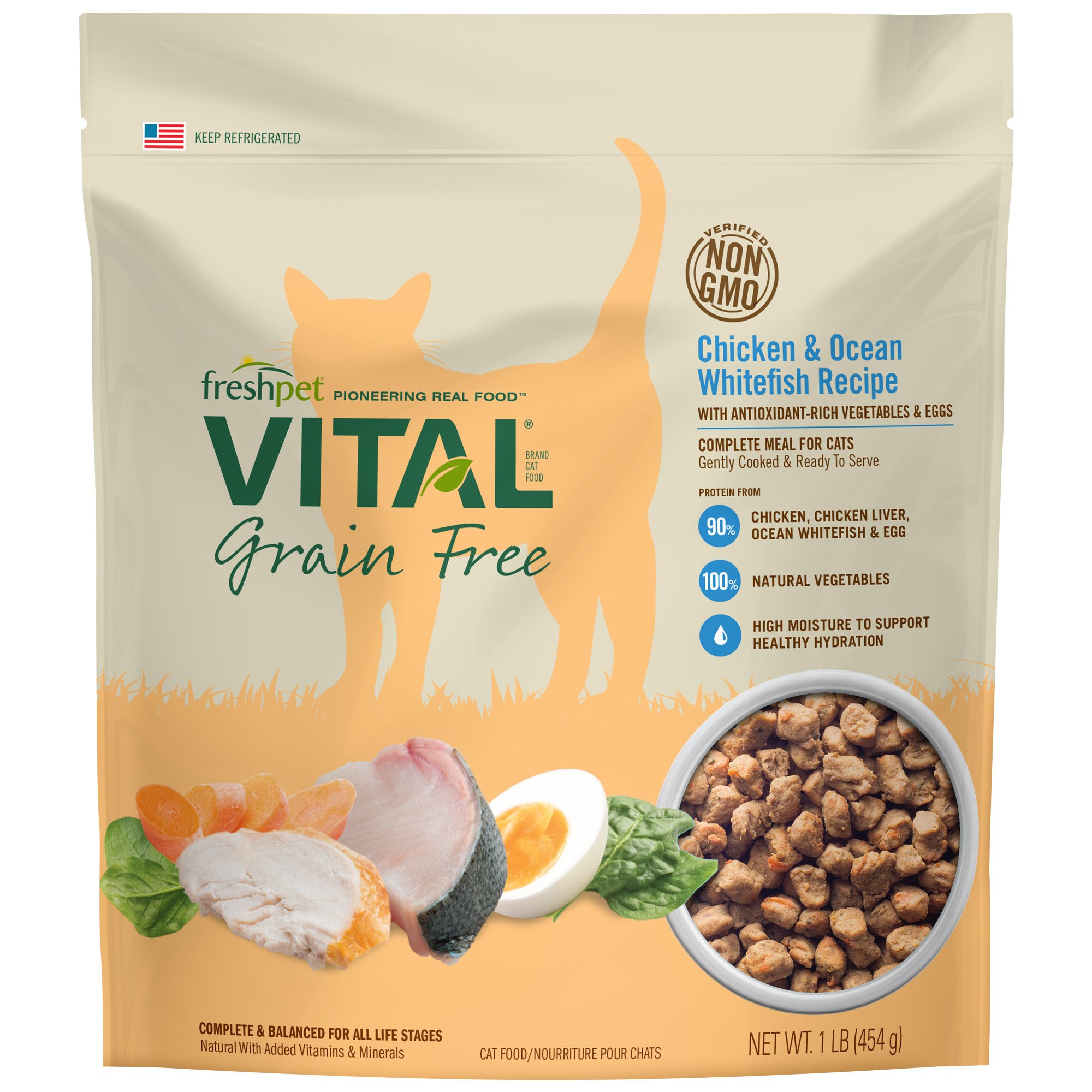 UPC 627975010096 product image for Freshpet Vital Complete Meals for Cats, 1 lb. () | upcitemdb.com