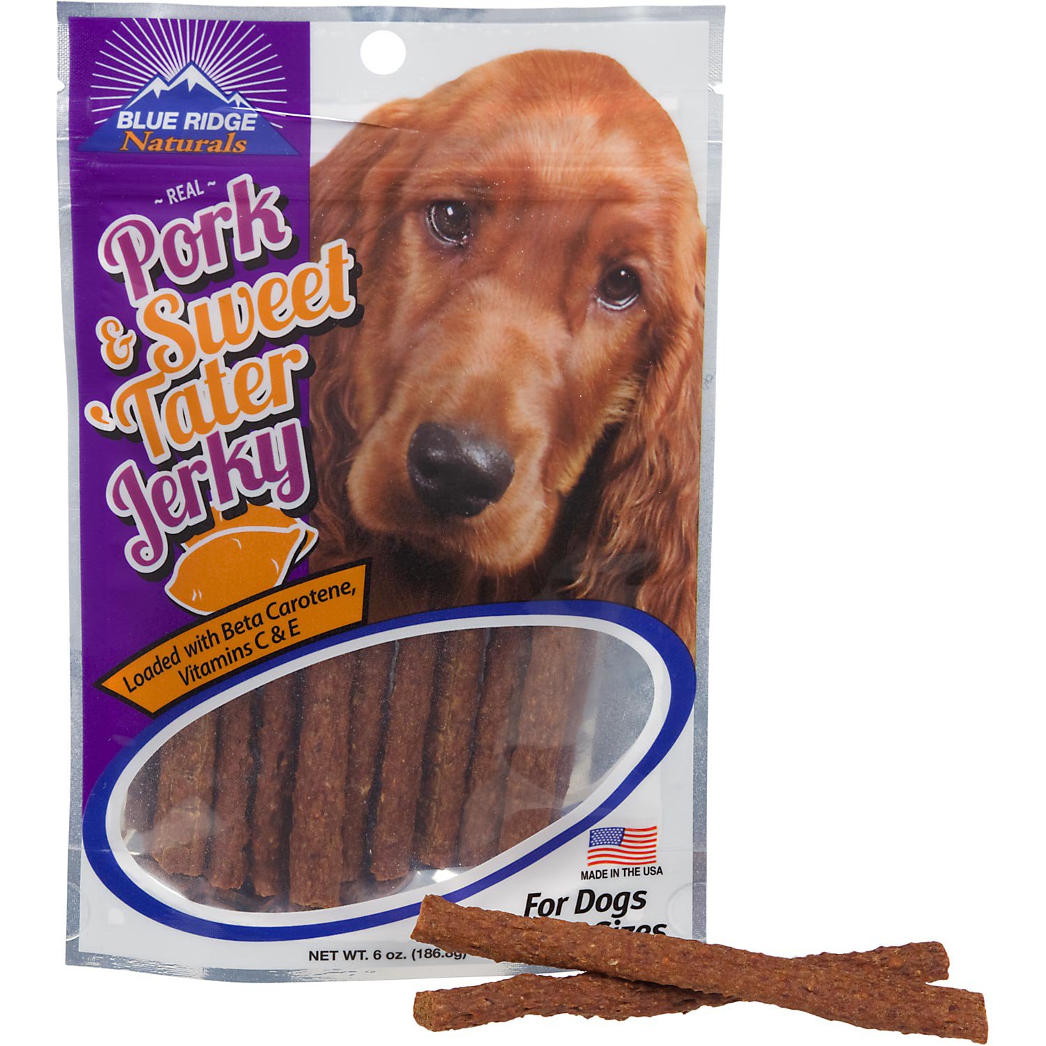 Blue Ridge Naturals Real Pork & Sweet Tater Jerky Dog Treats Petco