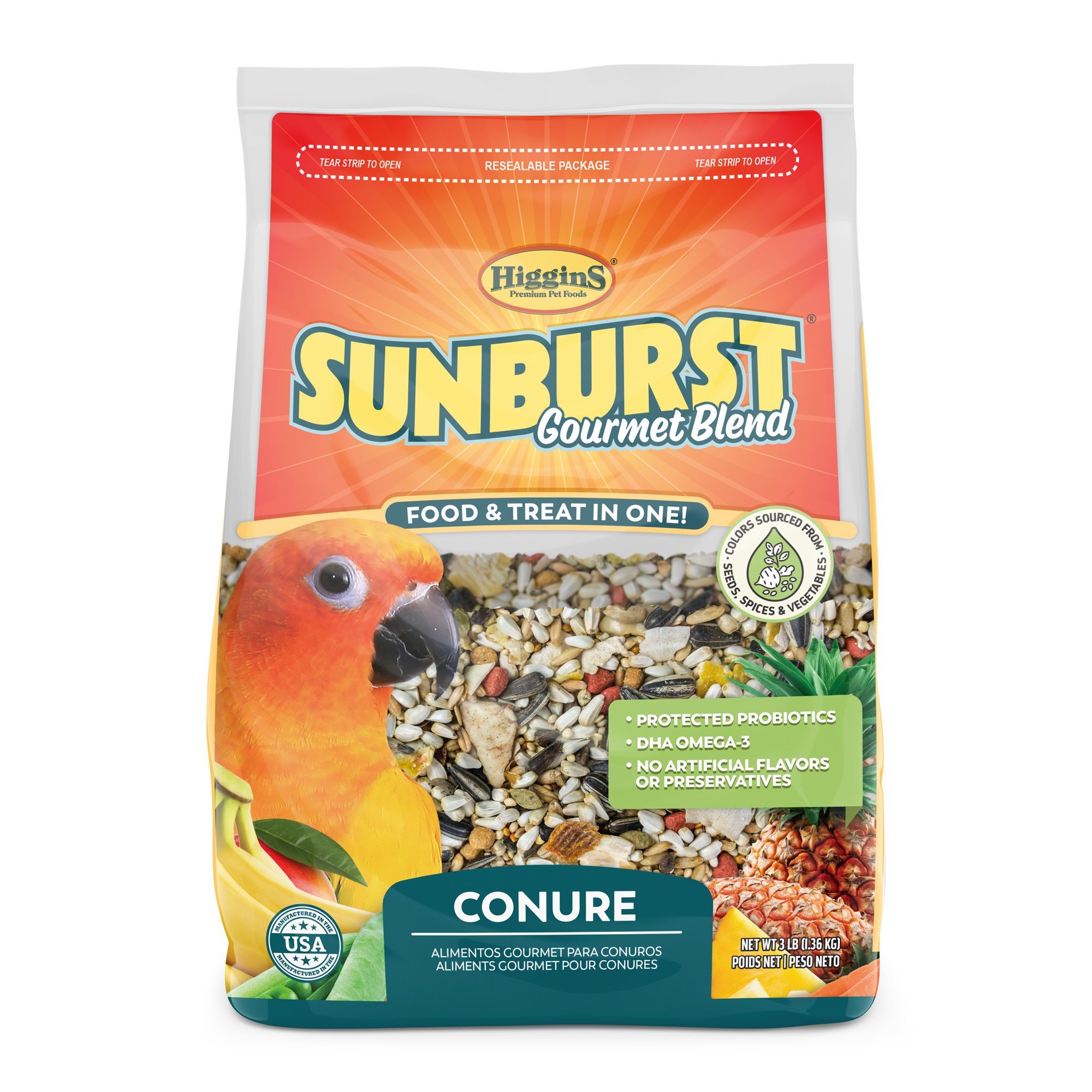 Higgins Sunburst Gourmet Food Mix for Conures Petco