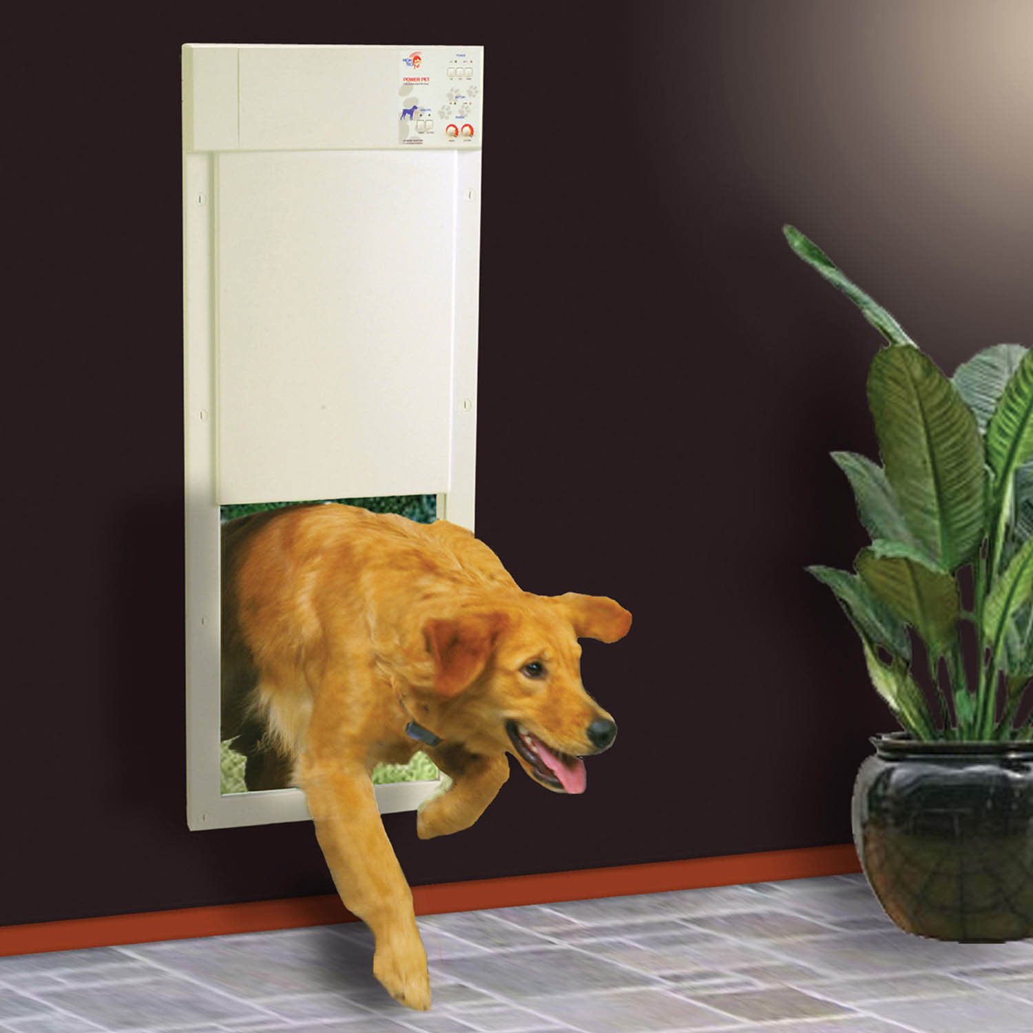 High Tech Pet Power Pet Door For Door And Wall Installations Large