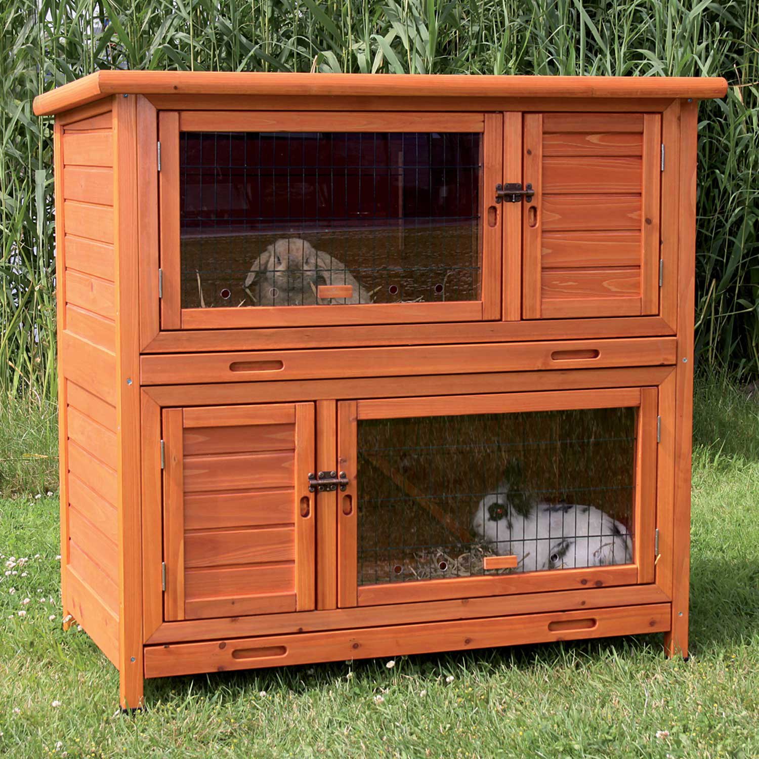 Trixie Natura Insulated Two Story Rabbit Hutch Petco