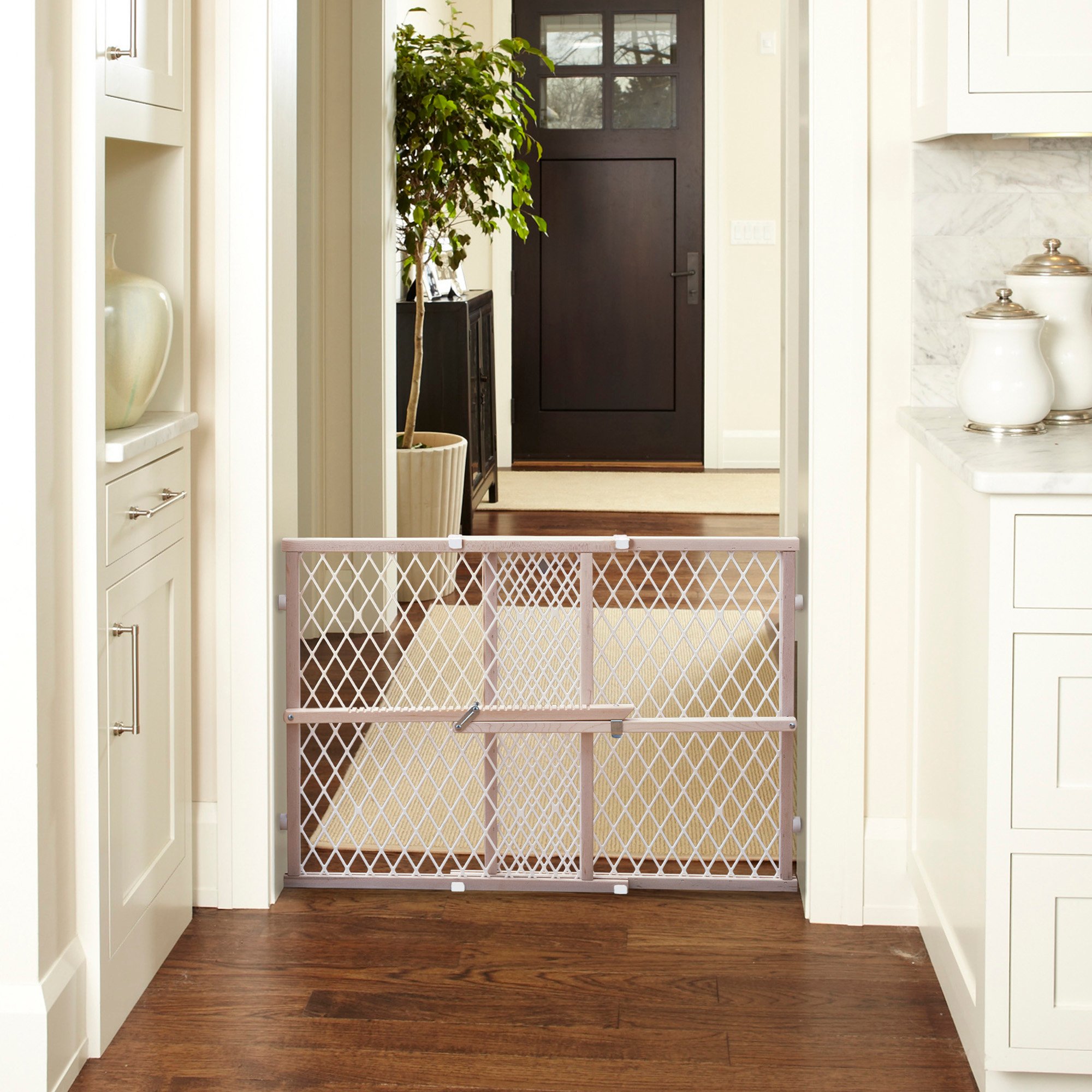 mesh pet gate with door