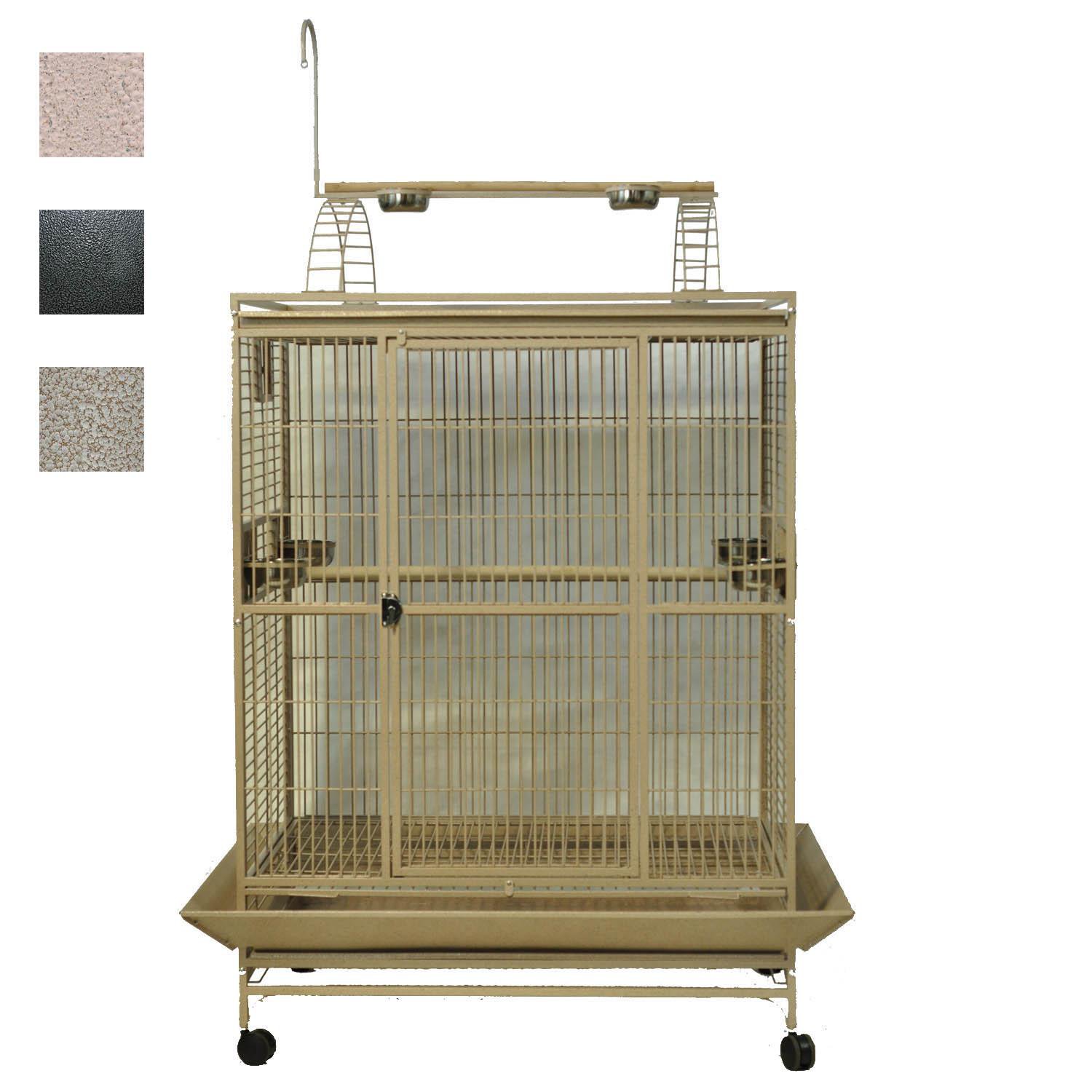 A&E Cage Company 48" X 36" Play Top Bird Cage in Black Petco