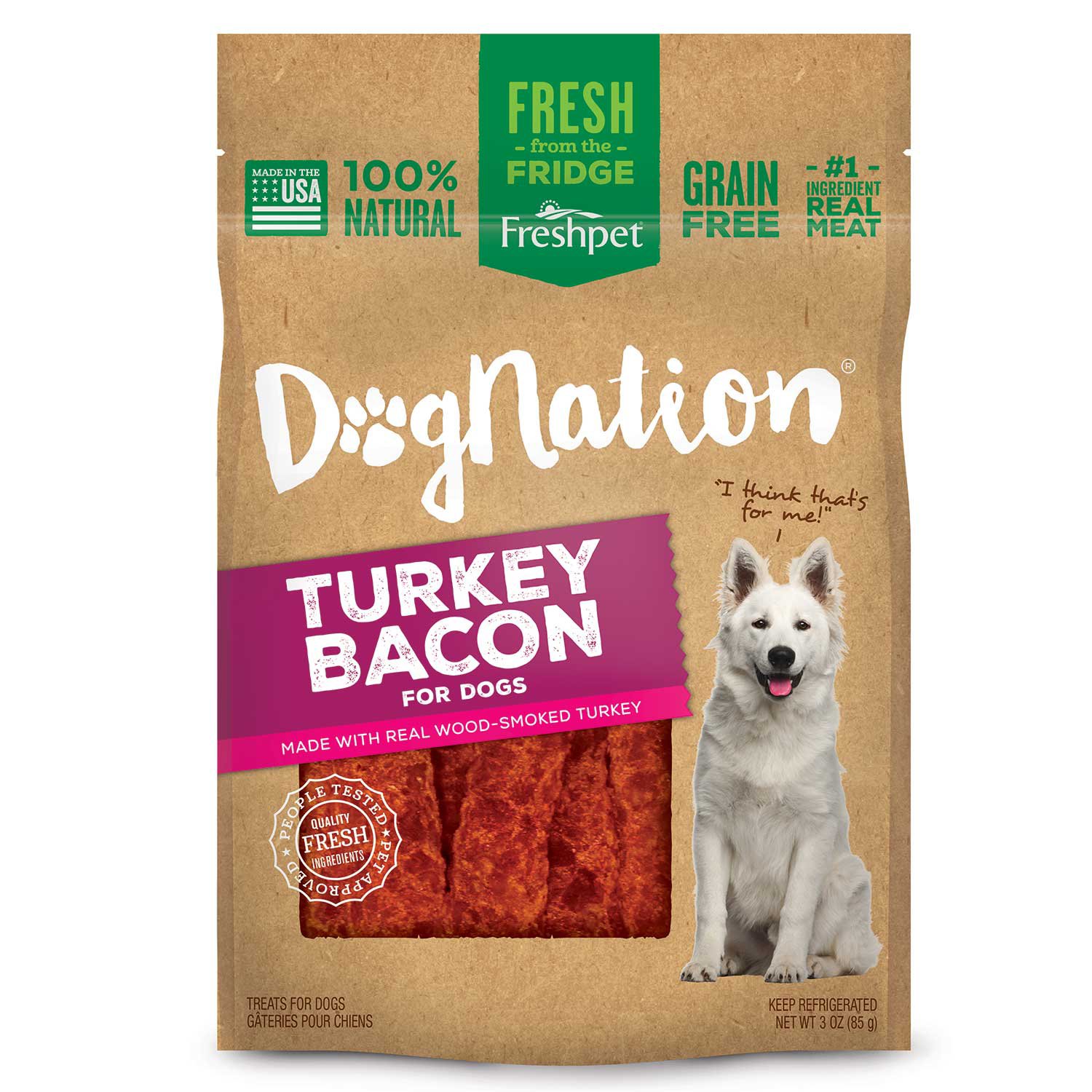 Freshpet Dognation Turkey Bacon Dog Treats | Petco