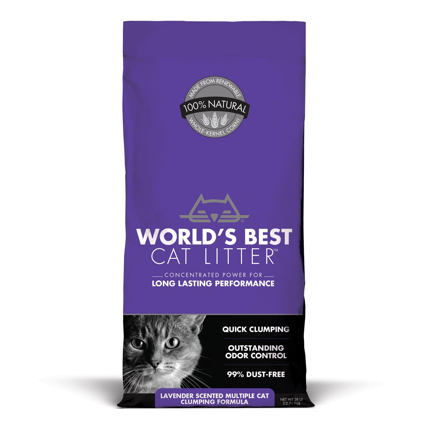 322591001700 UPC World's Best Cat Liter, 28 Lb, Lavender Scented