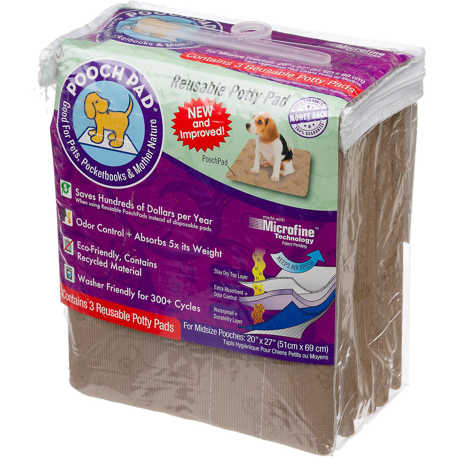 PoochPads Reusable Housebreaking Pad in Tan Petco