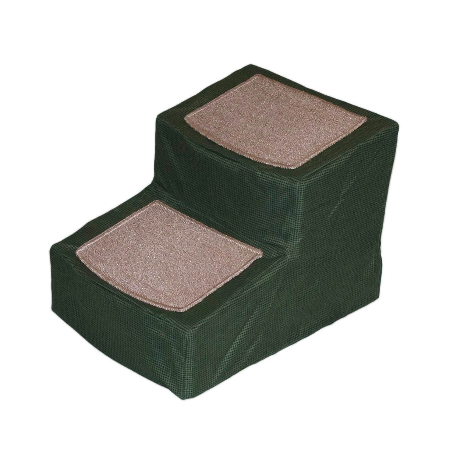 Pet Gear Sage Designer 2 Step Stair With Removable Cover Green Pet Gear Sage Designer 2 Step Stair With Removable Cover Green