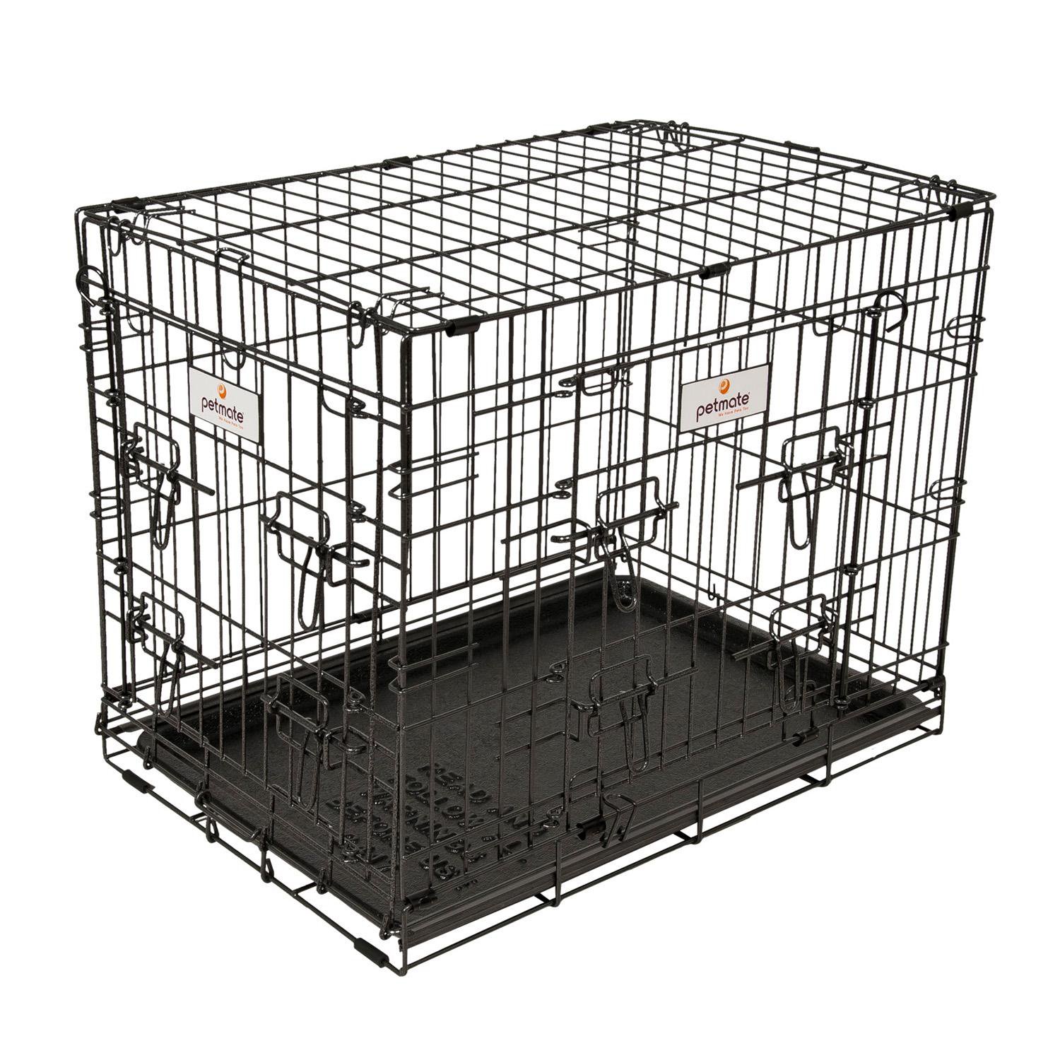 UPC 029695219764 product image for Petmate 2 Door Elite Retreat Wire Dog Kennel in Black & Silver Hammertone (Giant | upcitemdb.com