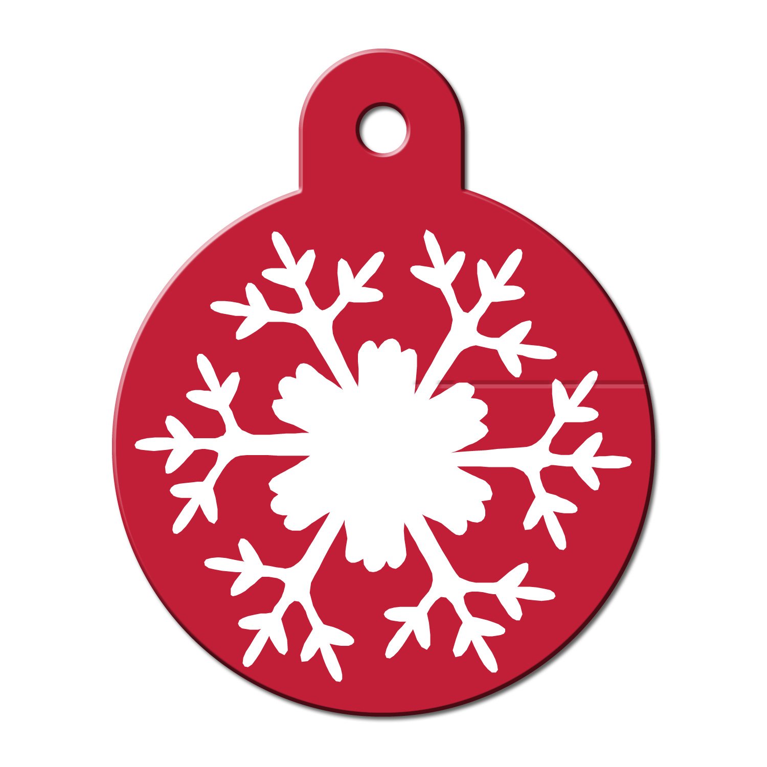Quick-Tag Large Snowflake Circle Personalized Engraved Pet ...