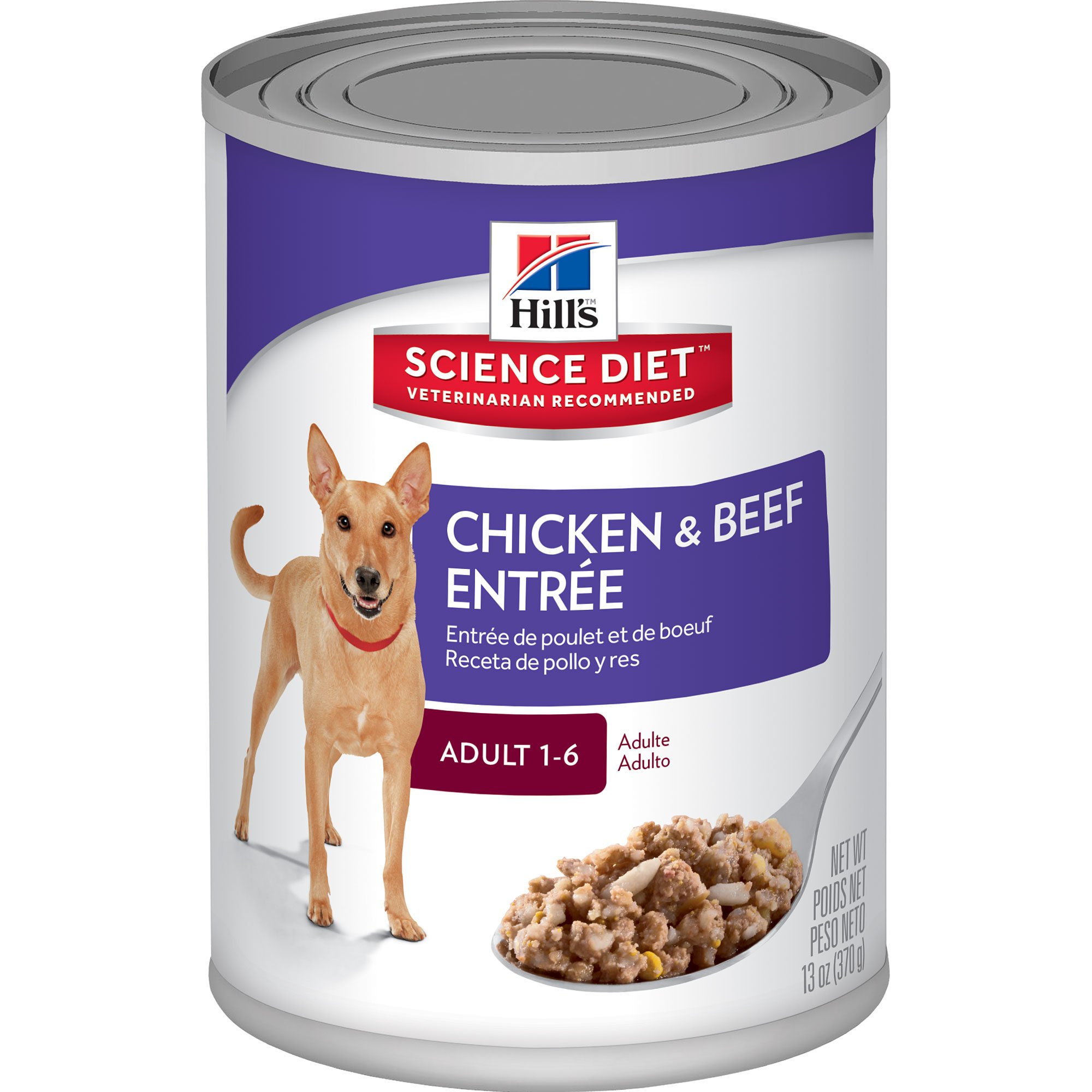 Hill's Science Diet Adult Beef & Chicken Entree Canned Wet Dog Food, 13 oz., Case of 12 | Petco