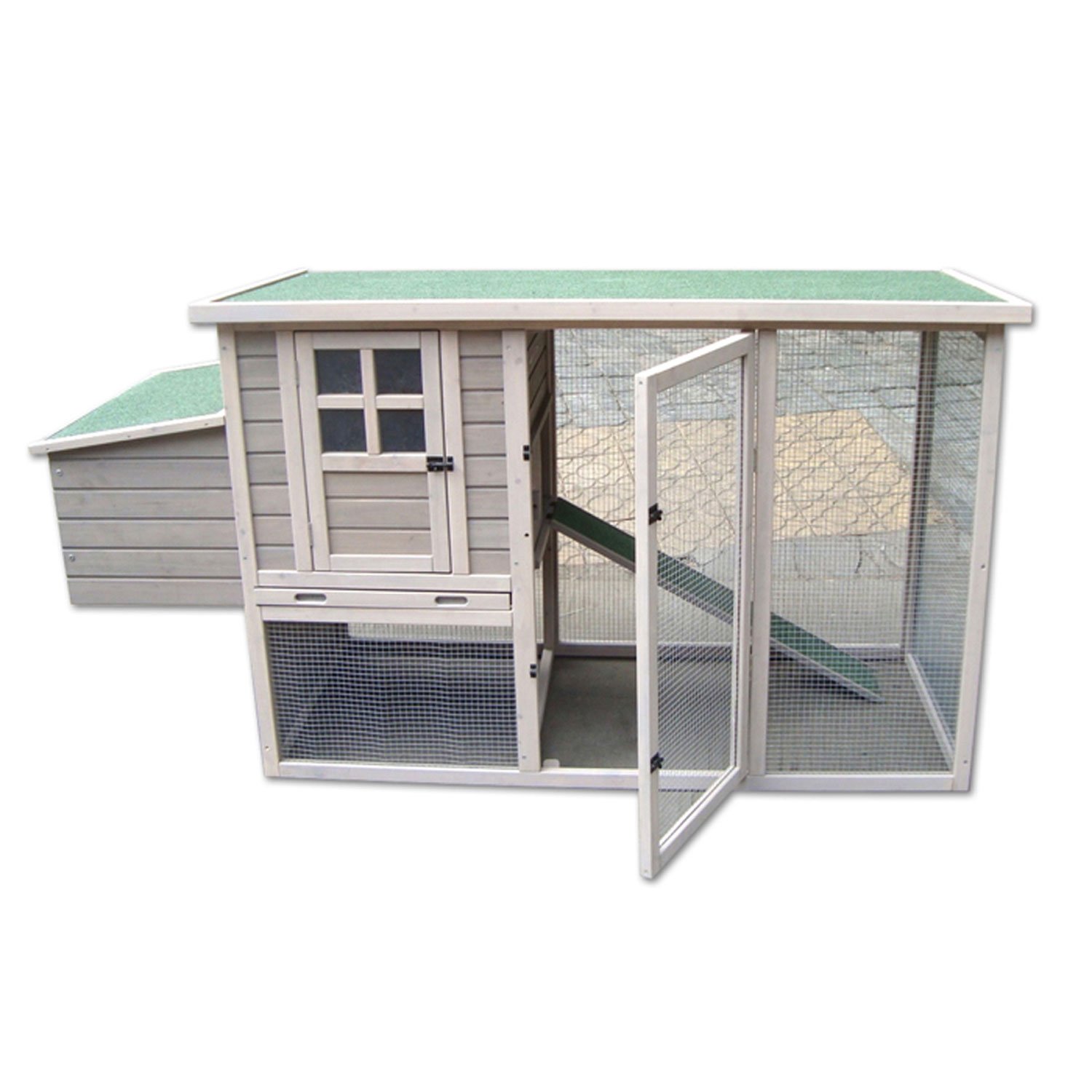 Precision Pet Hen House Chicken Coop In Taupe Off White