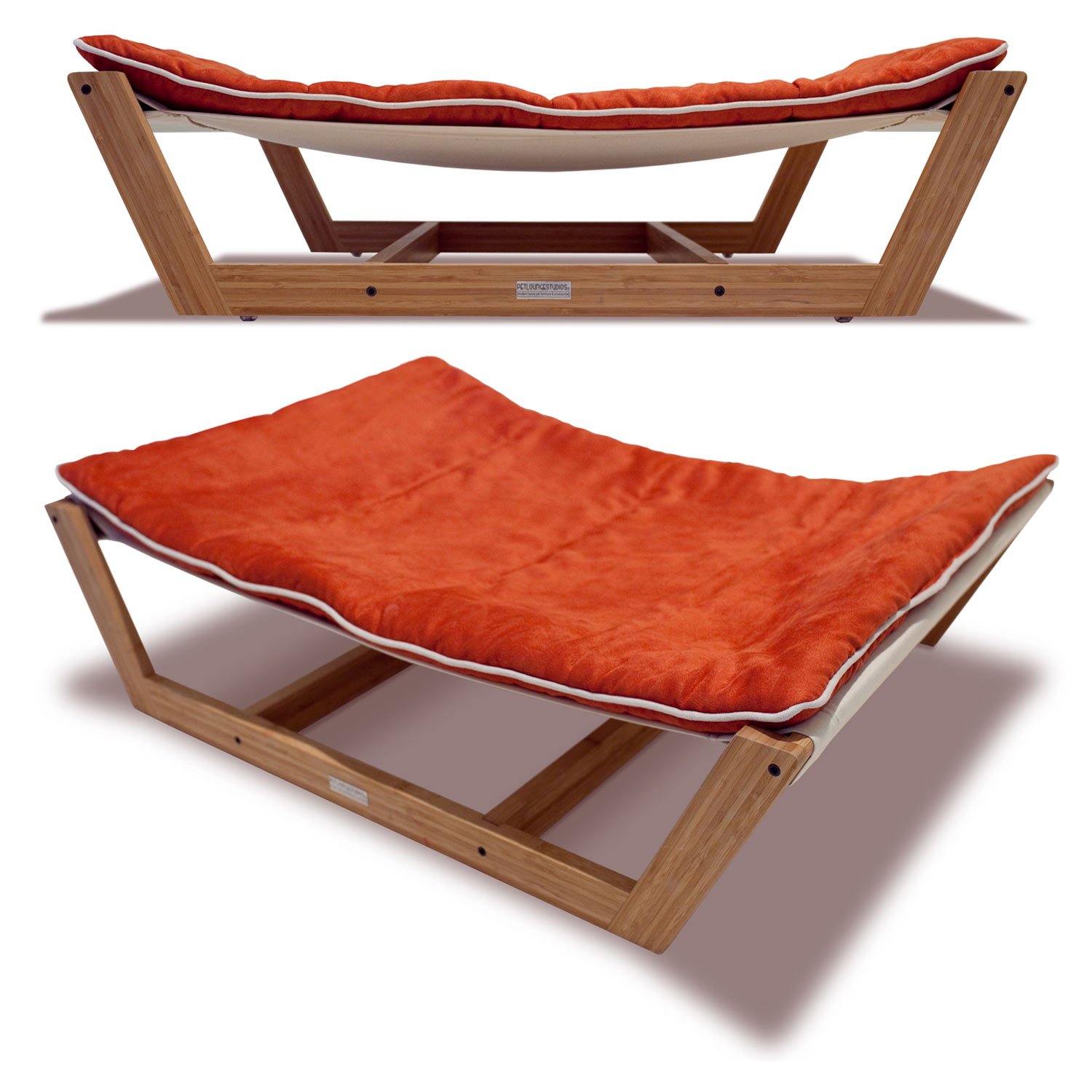 Pet Lounge Studios Bambu Nautical Hammock Pet Bed in Orange Petco