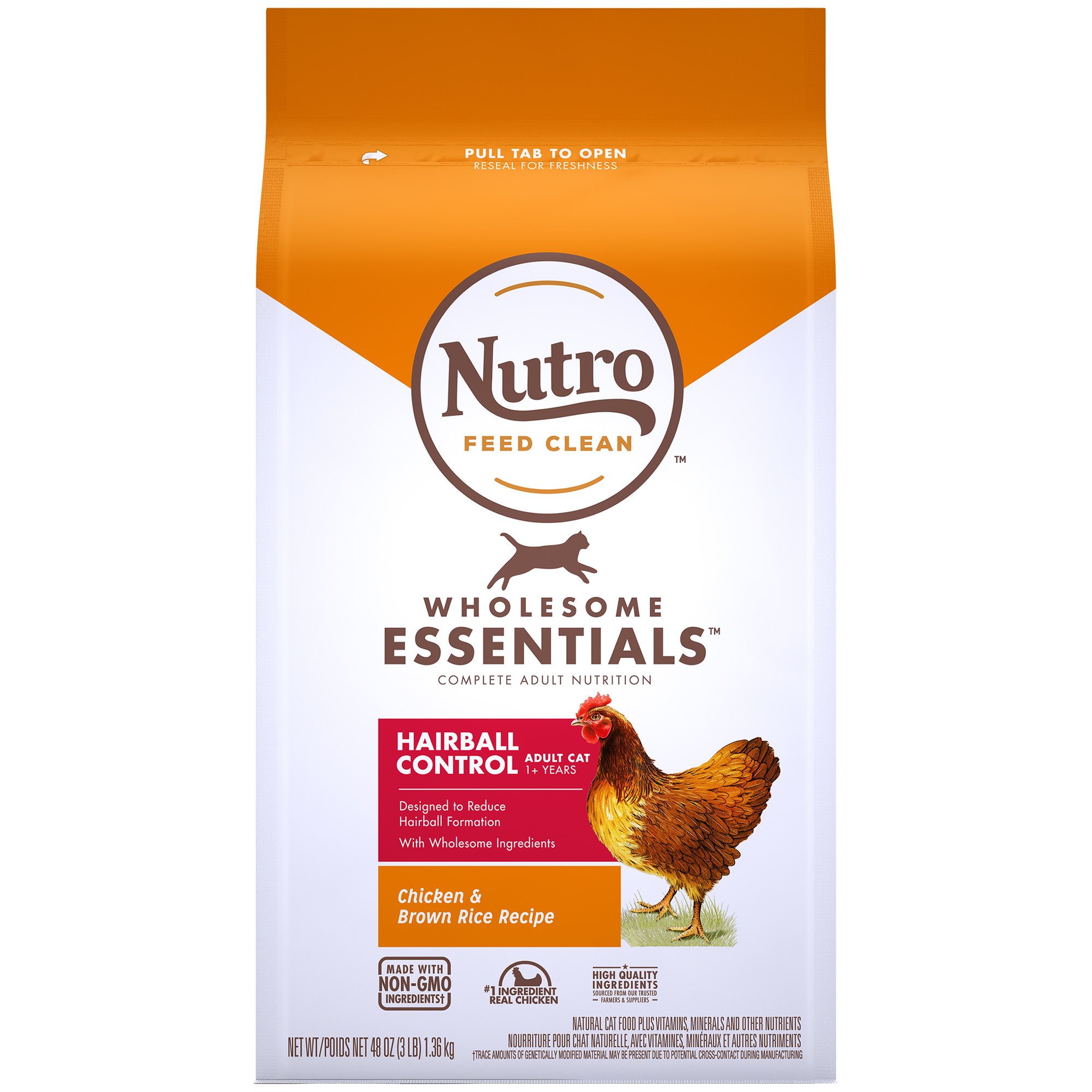 Nutro Chicken & Whole Brown Rice Hairball Control Adult Cat Food Petco