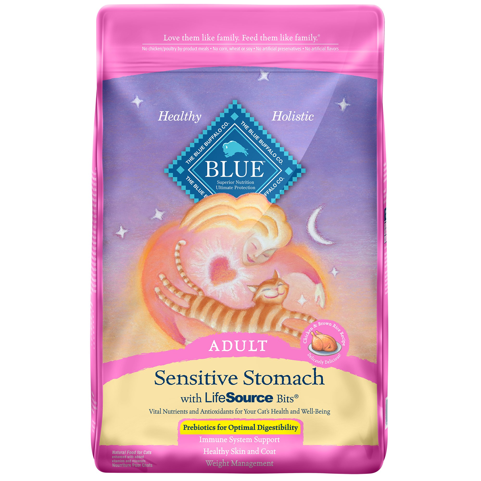 Blue Buffalo Blue Sensitive Stomach Adult Chicken & Brown ...