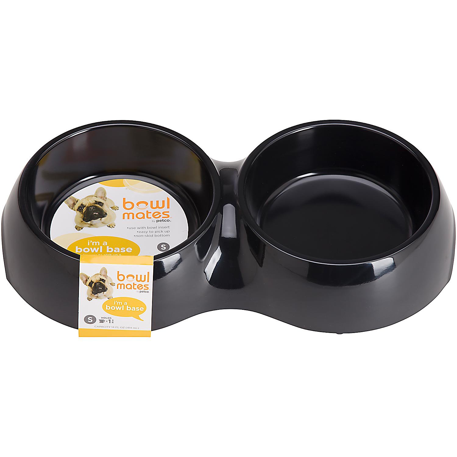 UPC 800443921210 product image for Bowlmates Black Double Round Base, 1.75 Cup, Small | upcitemdb.com