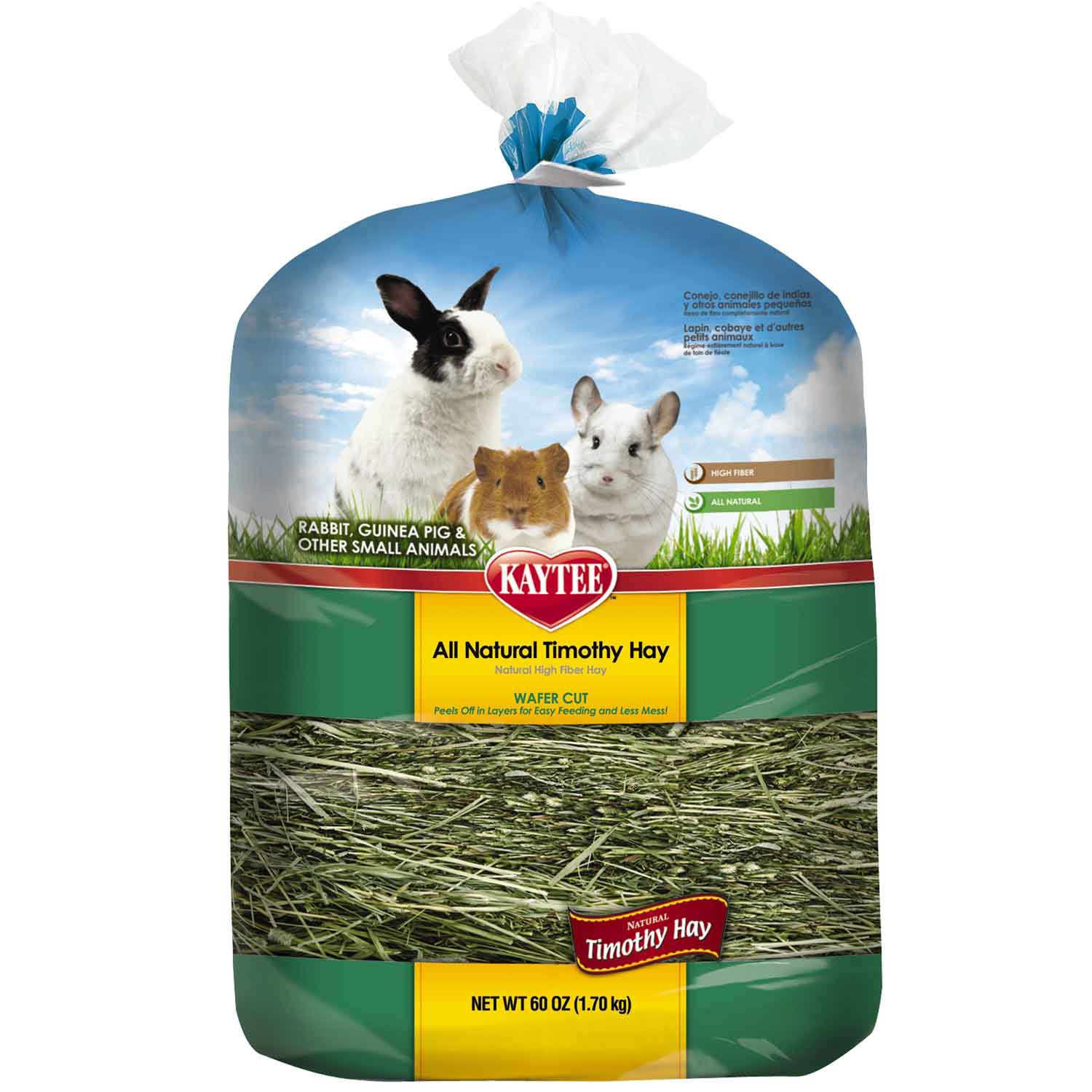 Kaytee All Natural Timothy Wafer-Cut Hay for Rabbits & Small Animals ...