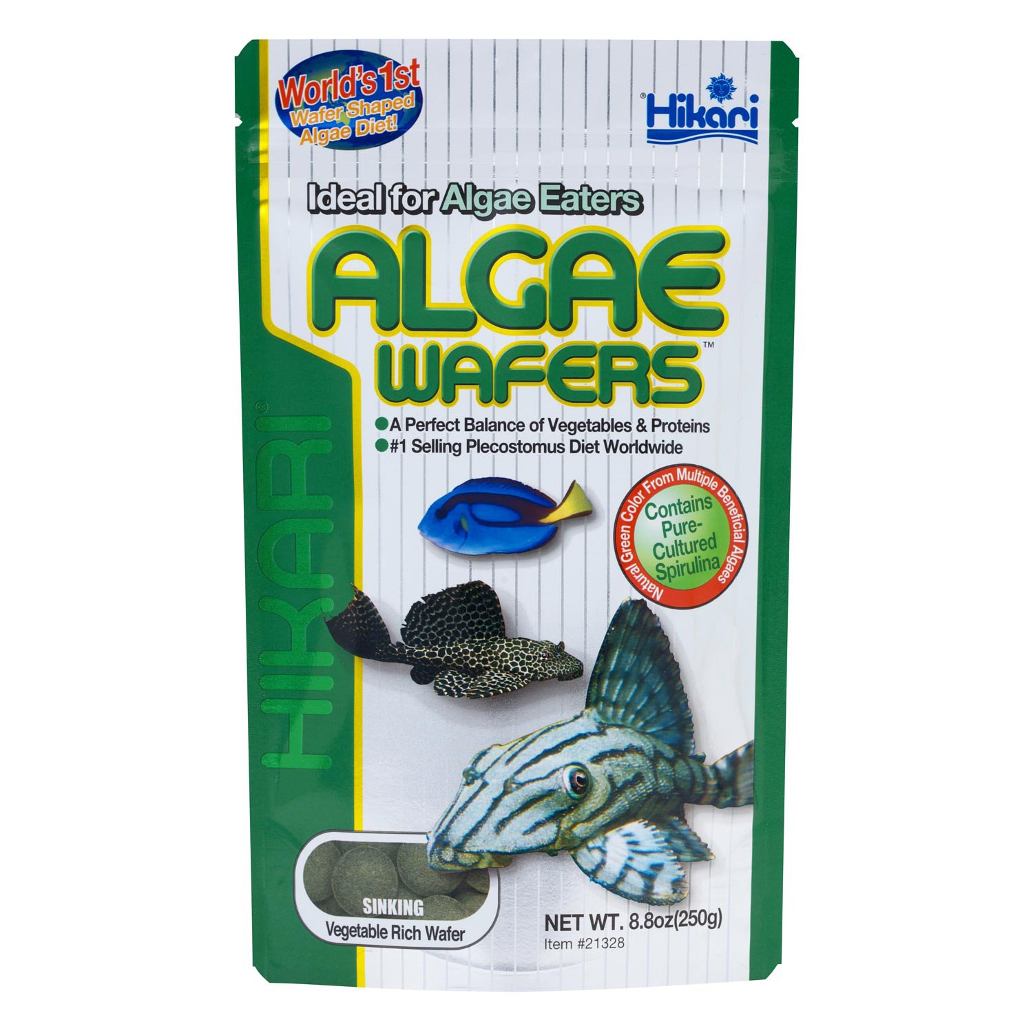 Hikari Tropical Algae Wafers For Bottom Feeding Herbivorous Fish Food 