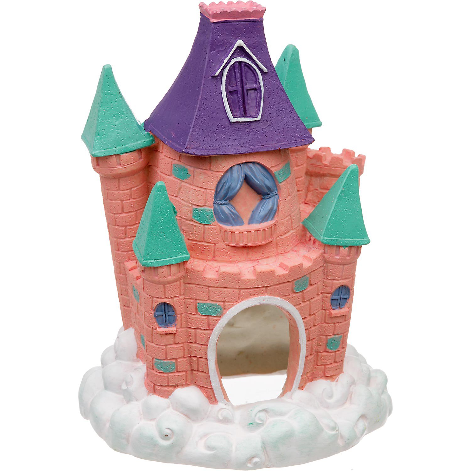 Blue Ribbon Pink Pixie Castle Aquarium Ornament Petco