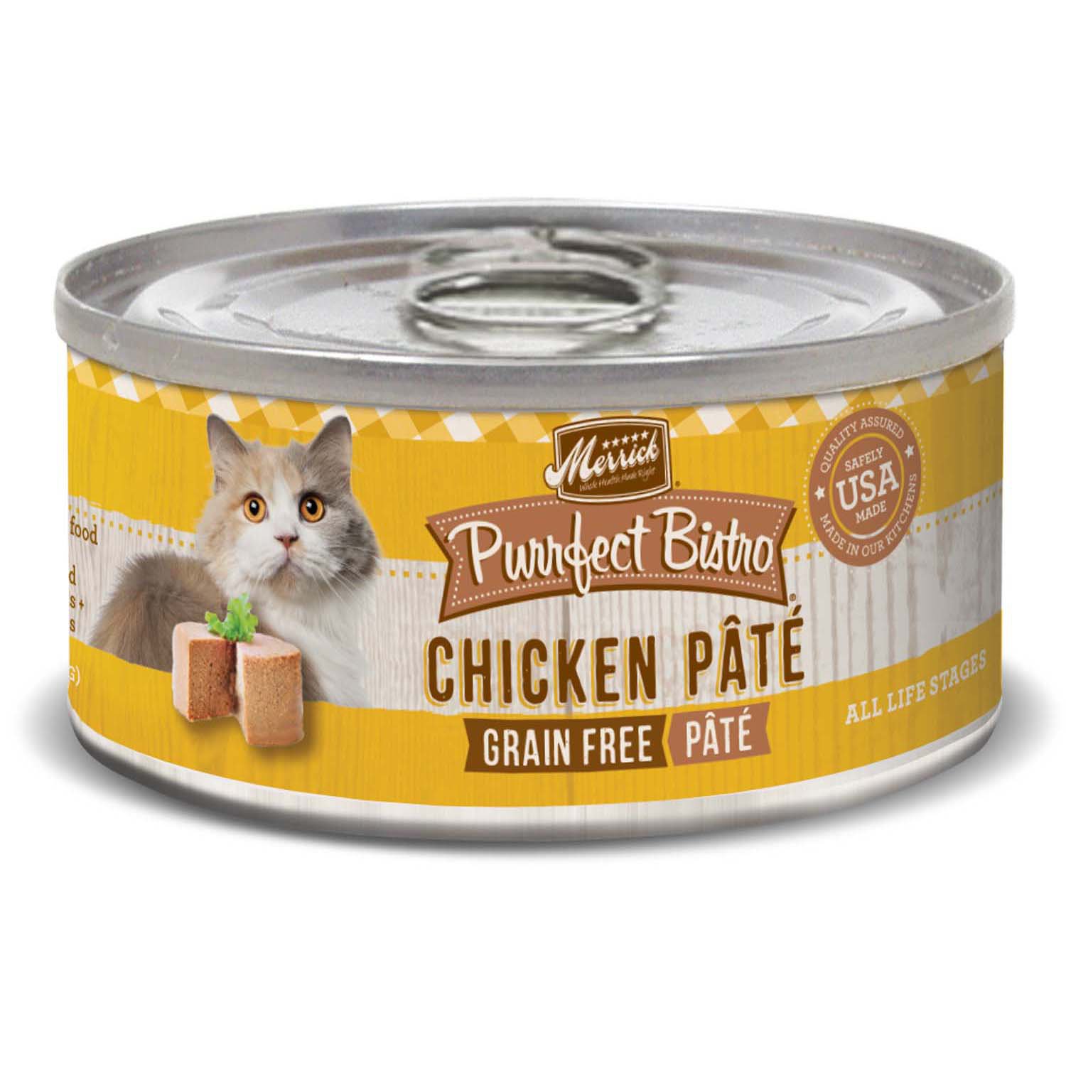 Merrick Purrfect Bistro Grain Free Chicken Pate Wet Cat ...