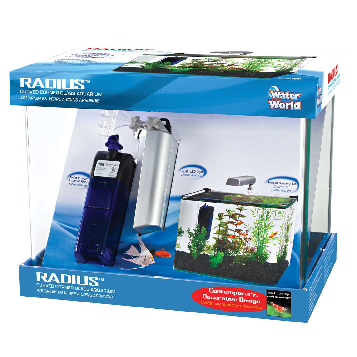 Penn Plax Radius Curved Corner Glass Aquarium Kit Petco