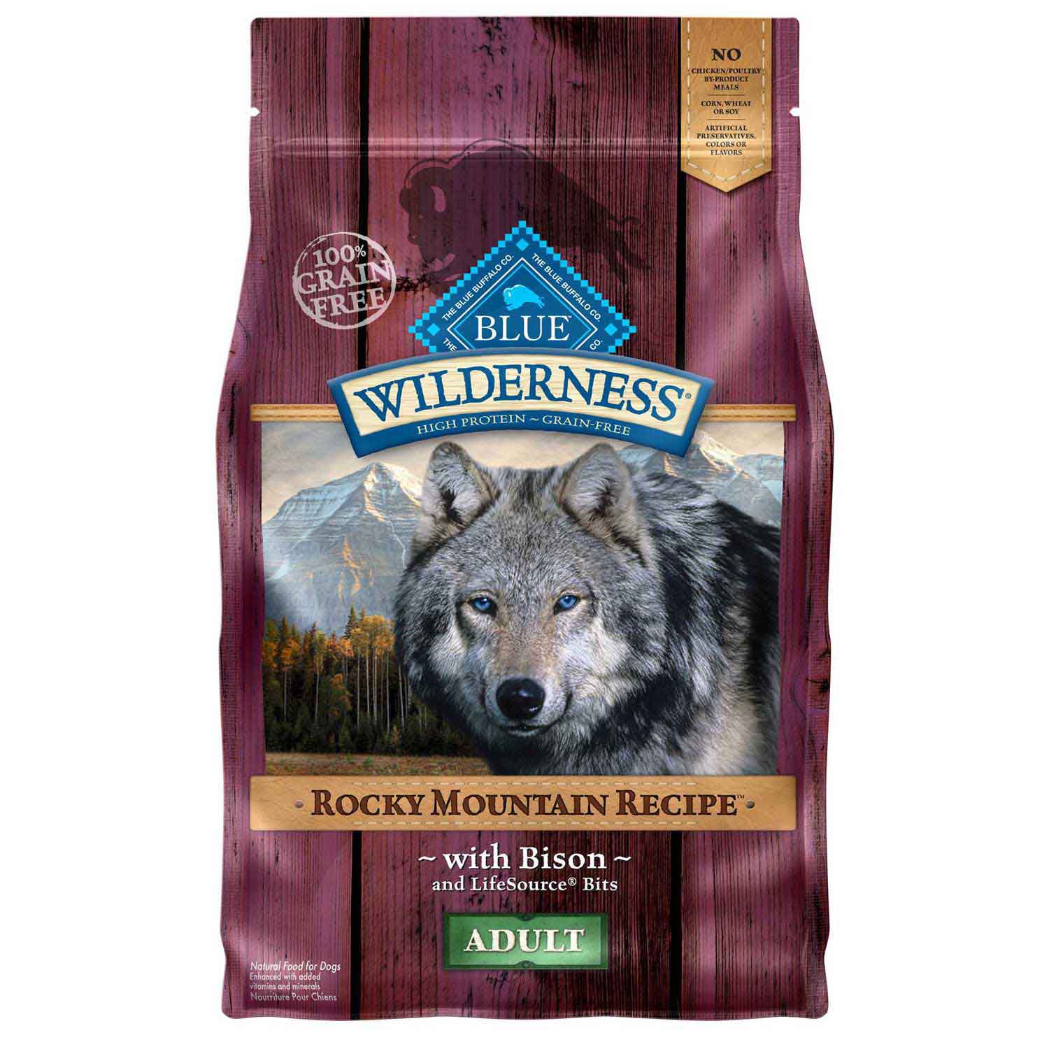 Blue Buffalo Blue Wilderness Rocky Mountain Recipe Adult Bison Dry Dog ...