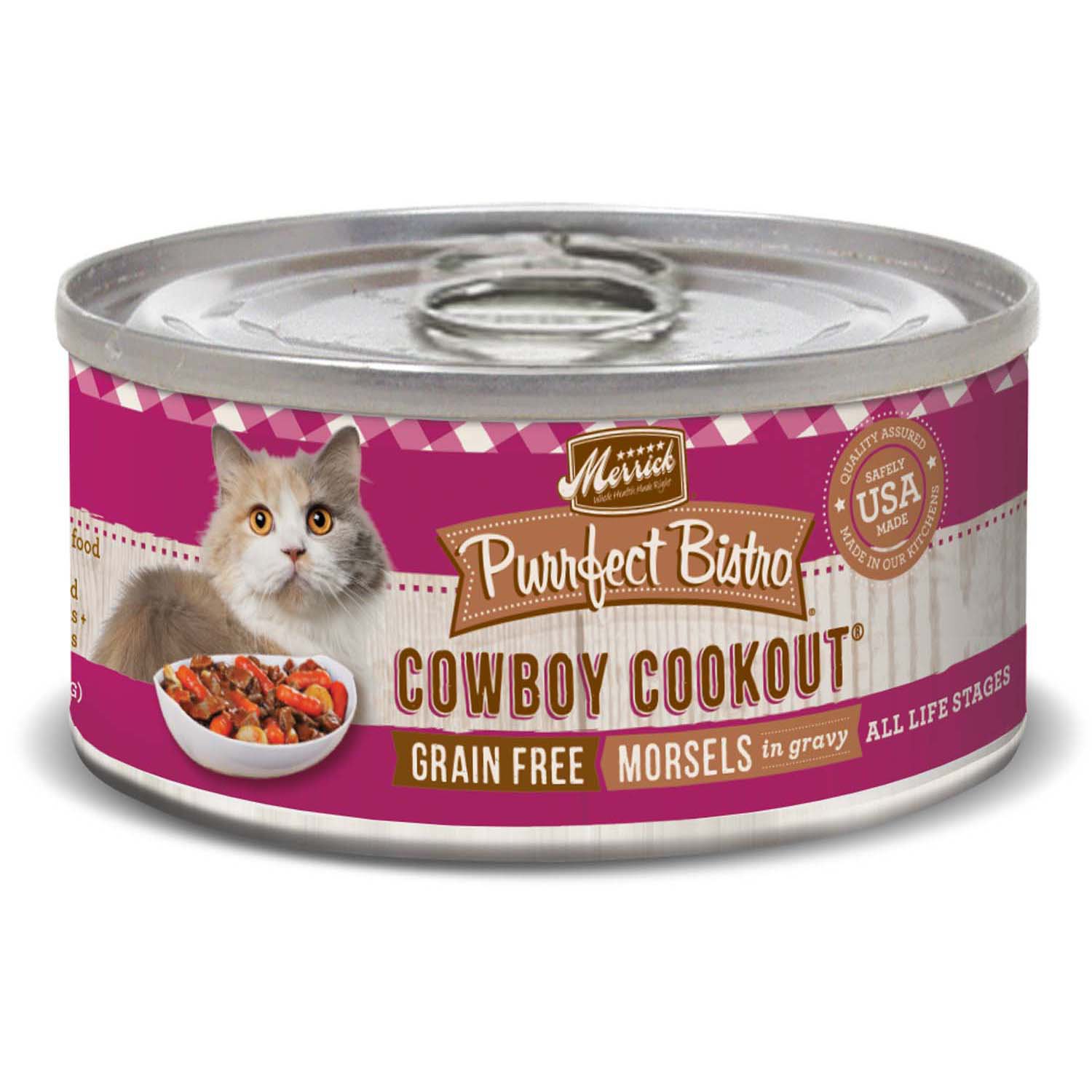 Merrick Purrfect Bistro Grain Free Cowboy Cookout Wet Cat Food Petco