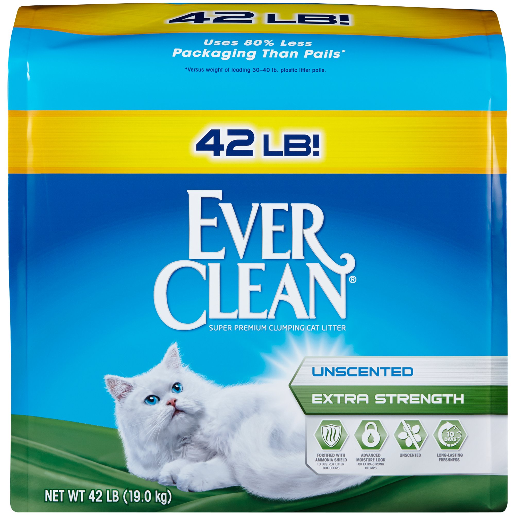 UPC 091854020160 product image for Ever Clean Unscented Extra Strength Premium Clumping Cat Litter, 14 lbs. () | upcitemdb.com