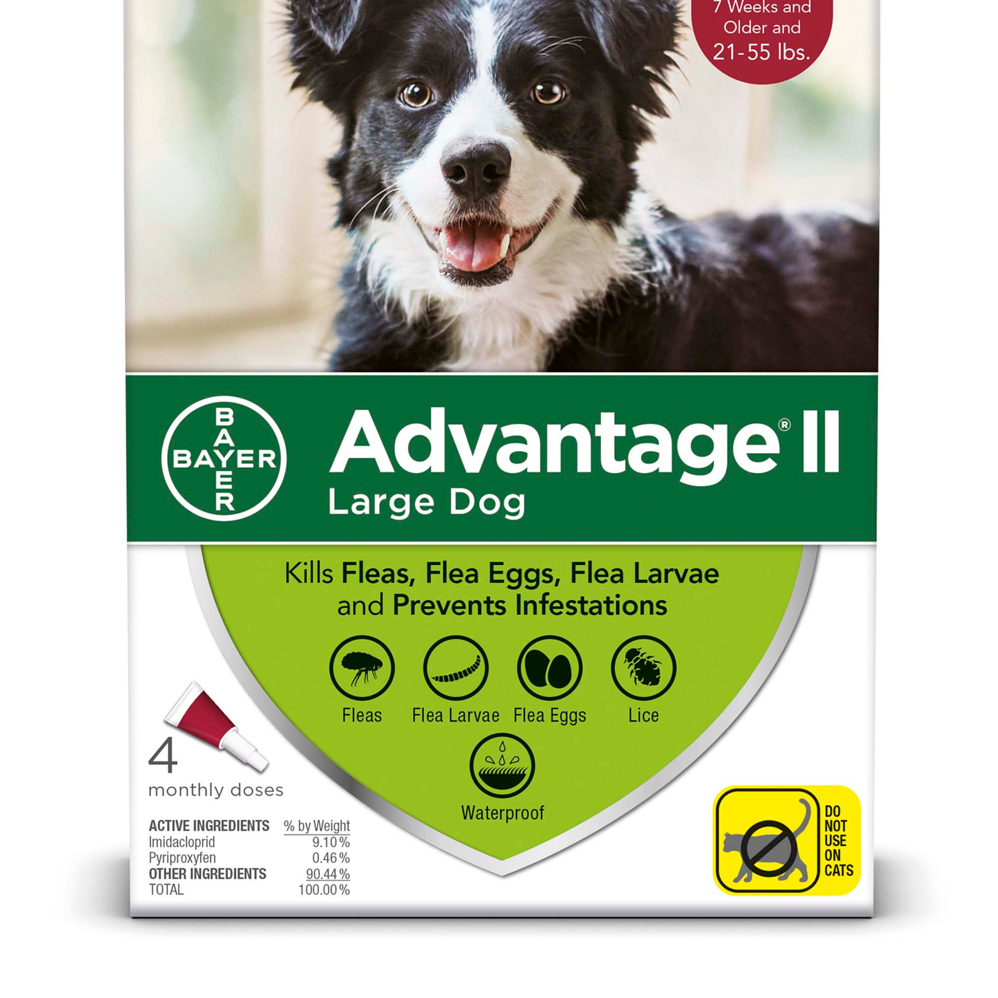 Advantage II OnceAMonth Topical Large Dog Flea Treatment, 4 mo., 21