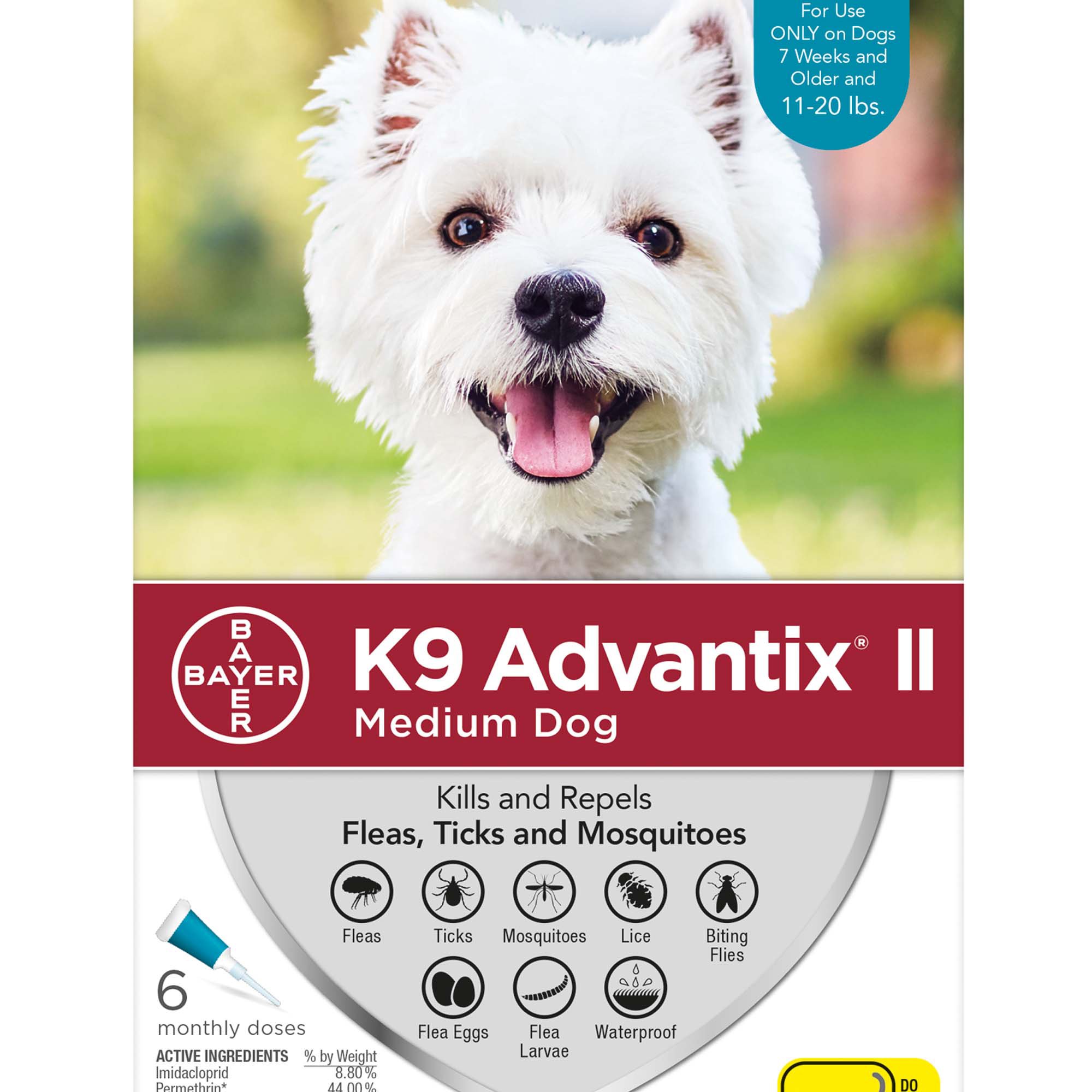 K9 Advantix II Topical Medium Dog Flea & Tick Treatment | Petco