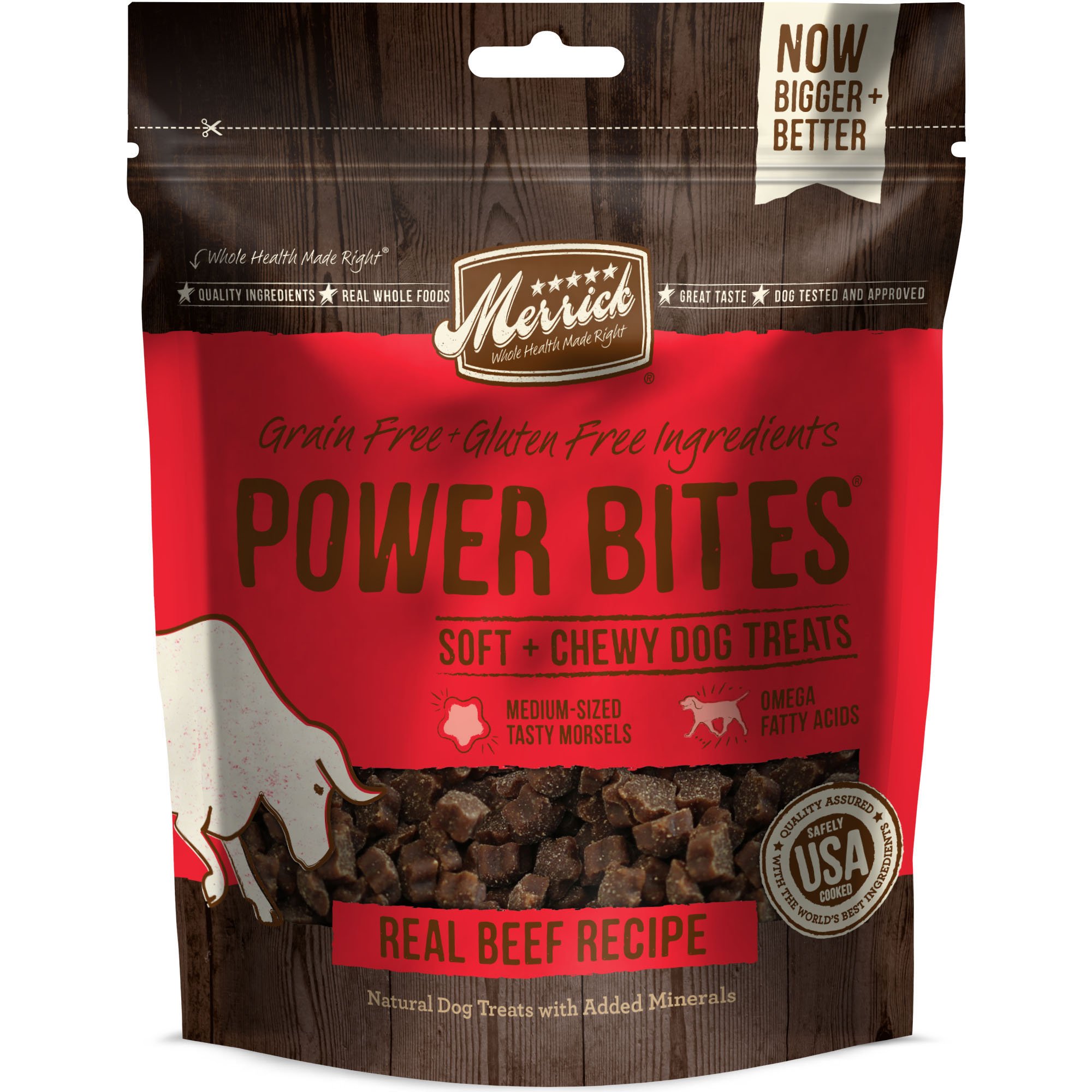 Merrick Power Bites Real Beef Dog Treats | Petco