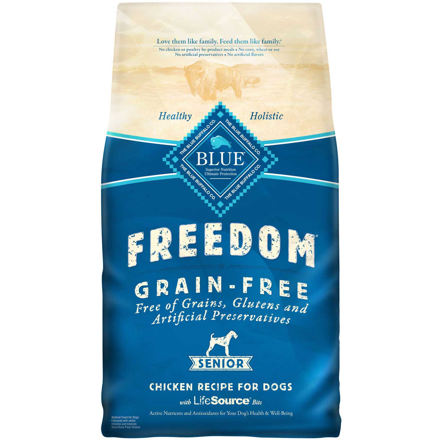 Blue Buffalo Freedom Grain Free Chicken Recipe Senior Dog ...