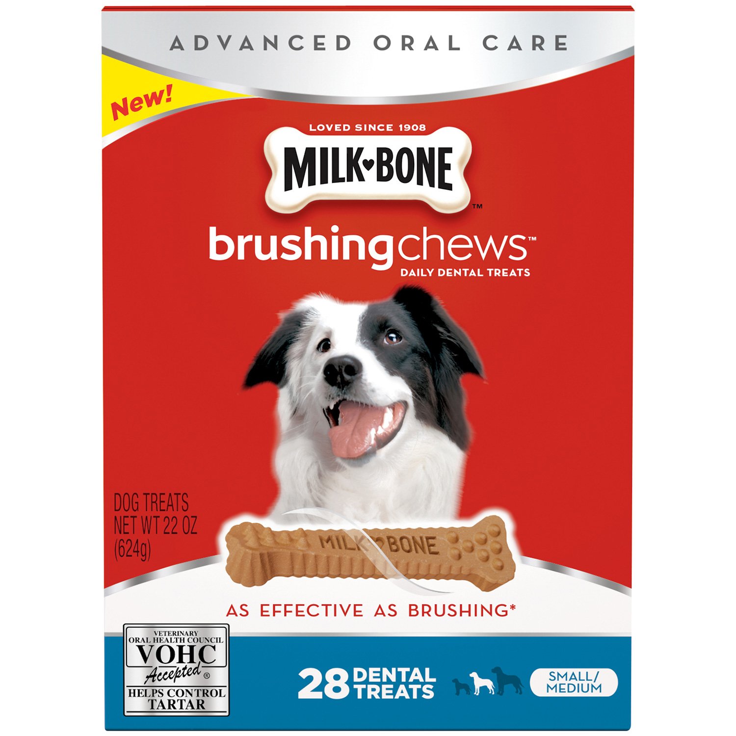 UPC 079100006601 product image for Milk-Bone Brushing Chews Dog Treats, Small/Medium, 22 oz. | upcitemdb.com