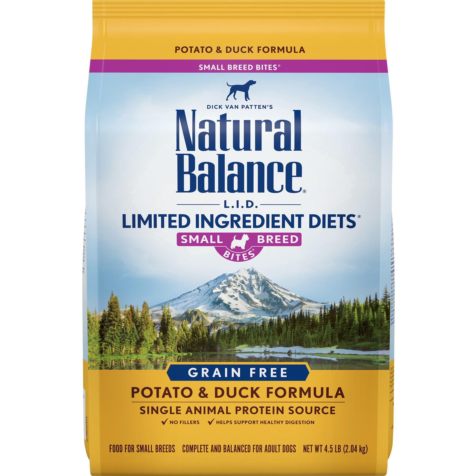 Natural Balance Small Bites Potato & Duck Dog Food, 4.5 lbs. | Petco