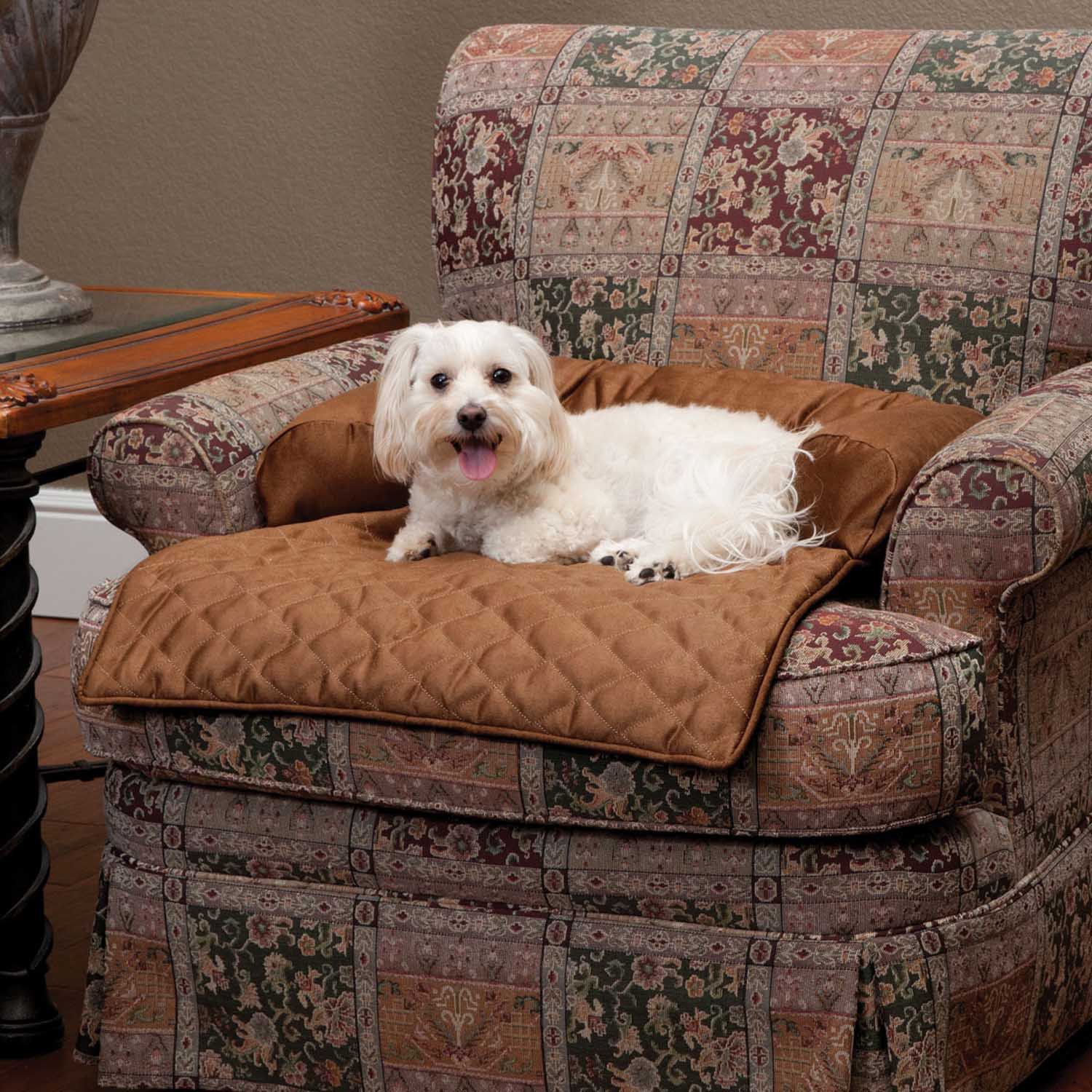 Solvit Bolstered Cocoa Furniture Protector Medium For Pets Up To
