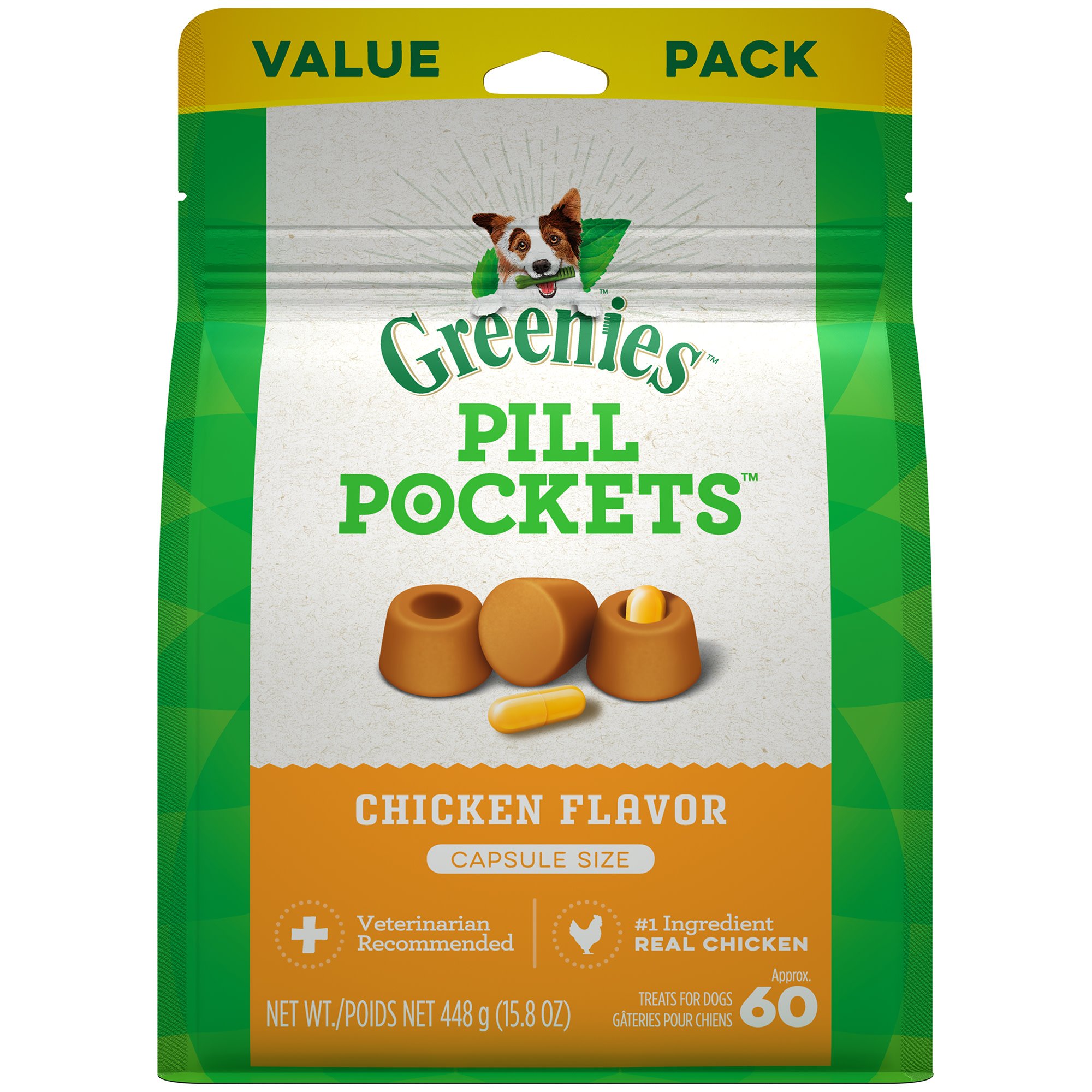 Greenies Pill Pockets Chicken Flavor Treats For Dogs, Capsule Size Petco