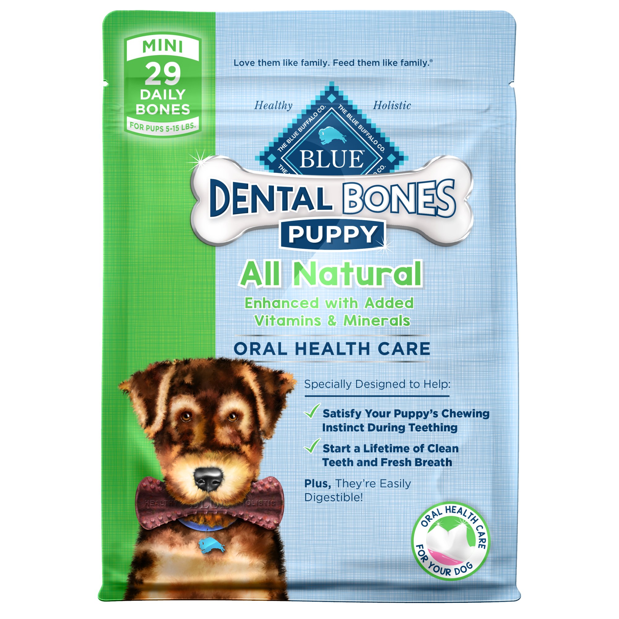 UPC 840243100385 product image for Blue Buffalo Mini Puppy Bones Dental Dog Treats, 12 oz. () | upcitemdb.com