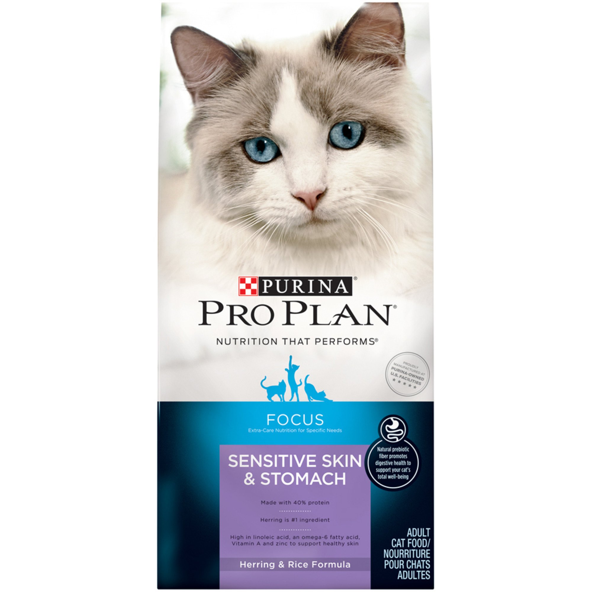 Pro Plan Focus Sensitive Skin Stomach Herring Rice Adult Cat Food 35 Lbs Petco